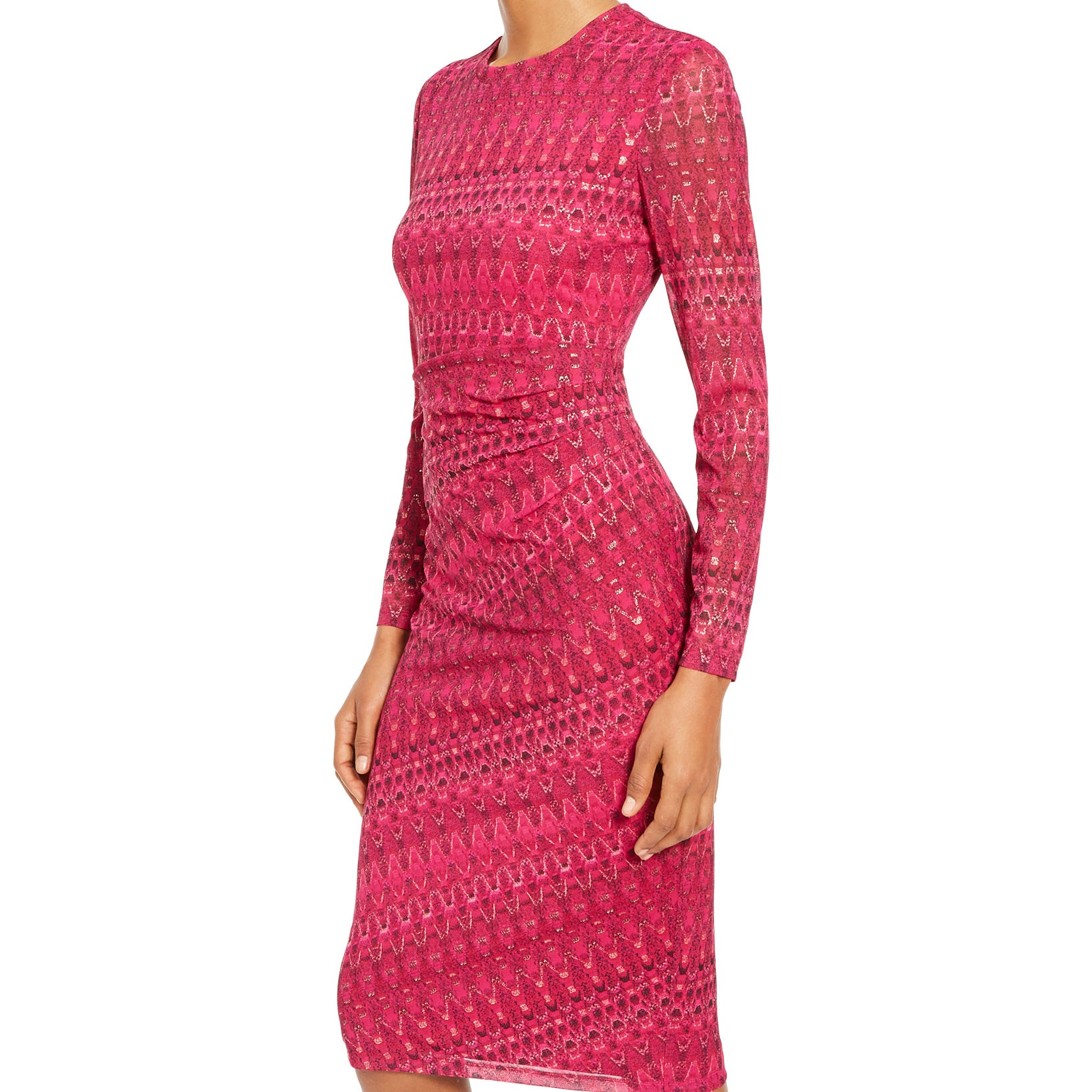 INC International Concepts Women Geometric Print Midi Sheath Dress
