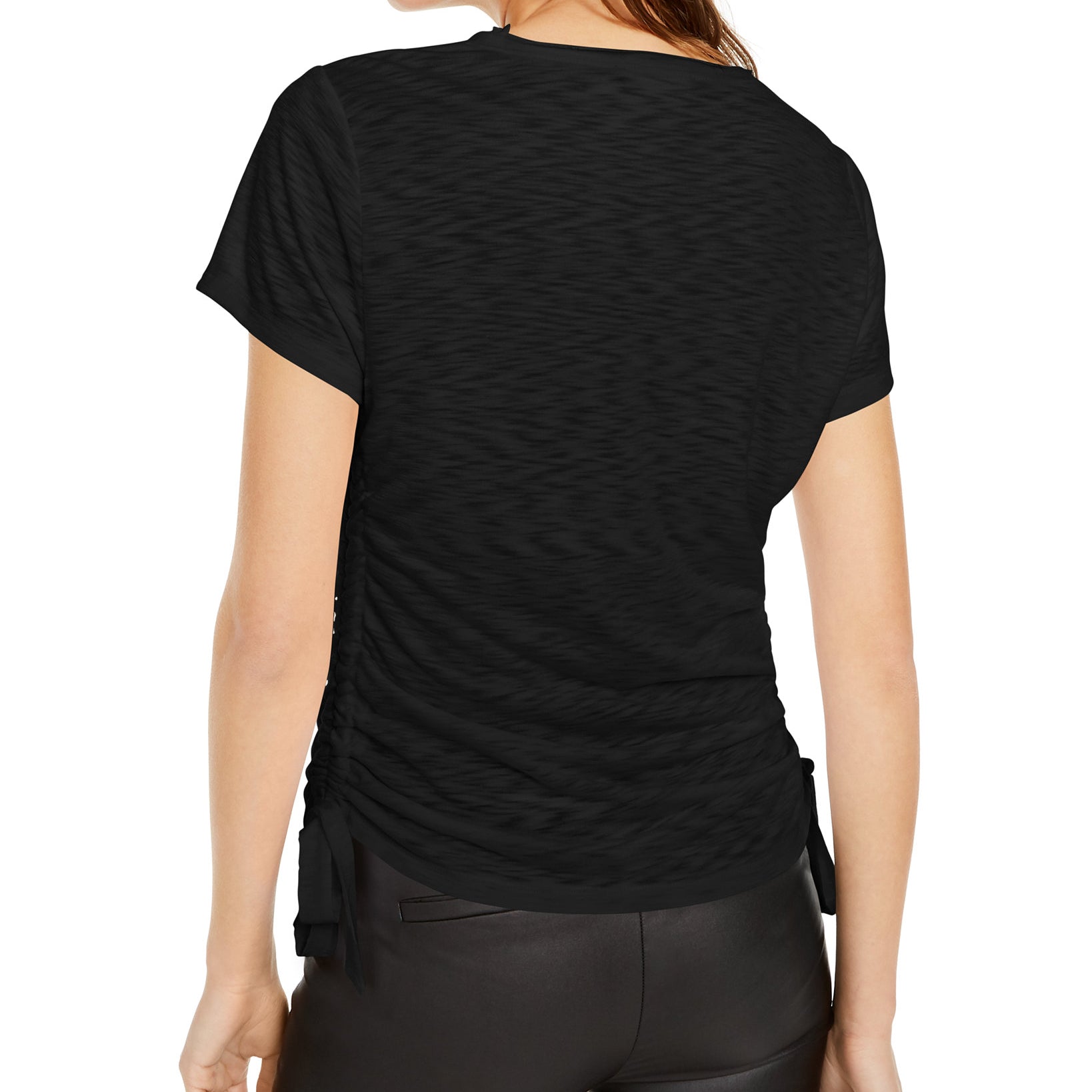 INC International Concepts Women Double Ruched Top