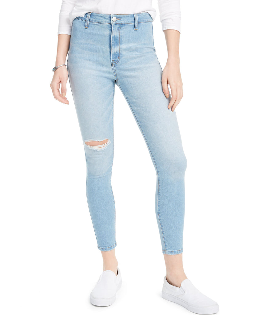 Tinseltown Women High Rise Skinny Ankle Jeans Light Wash