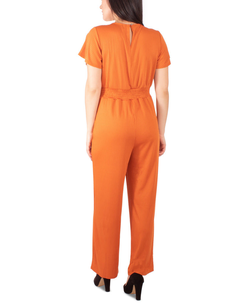 NY Collection Women Petite Belted Jumpsuit