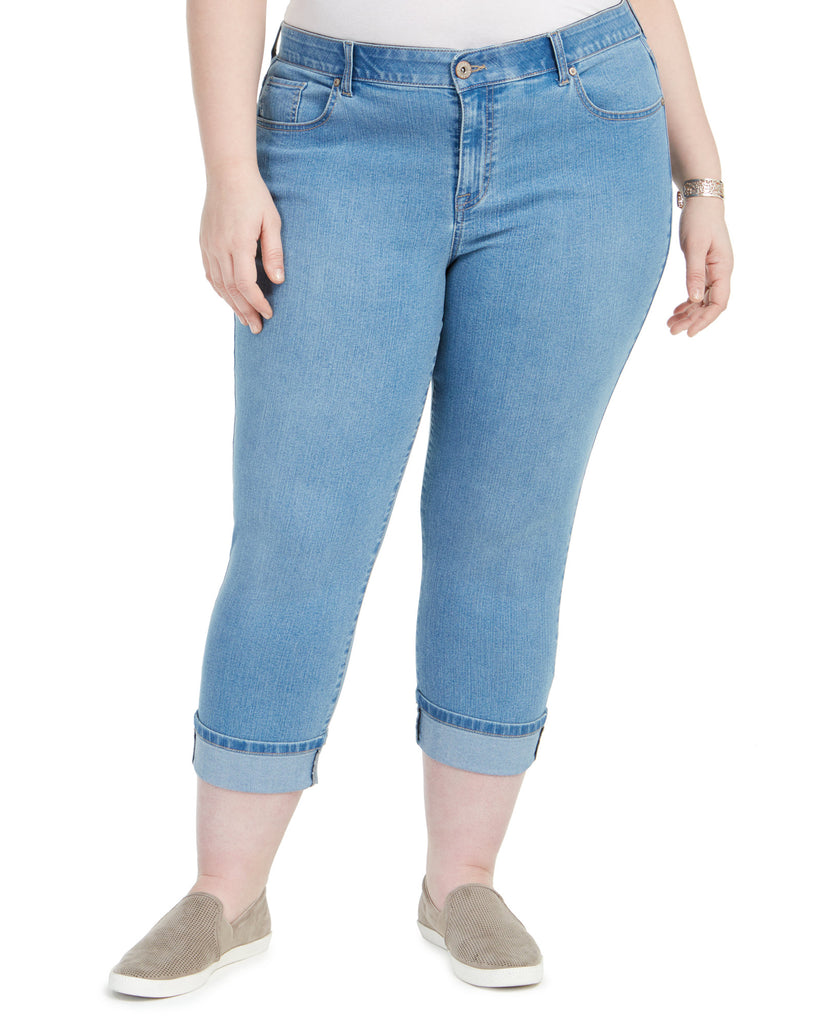 Style & Co Women Plus Cropped Skinny Jeans Destiny