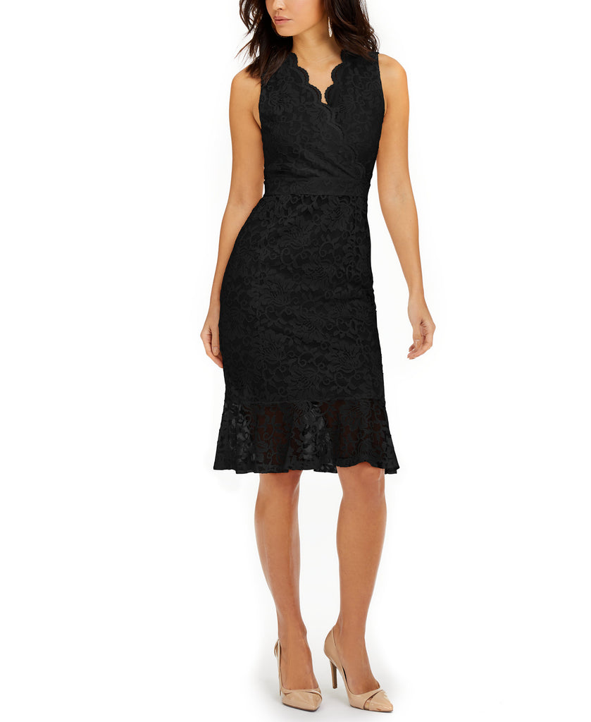 Thalia Sodi Women Sleeveless Lace Dress Black