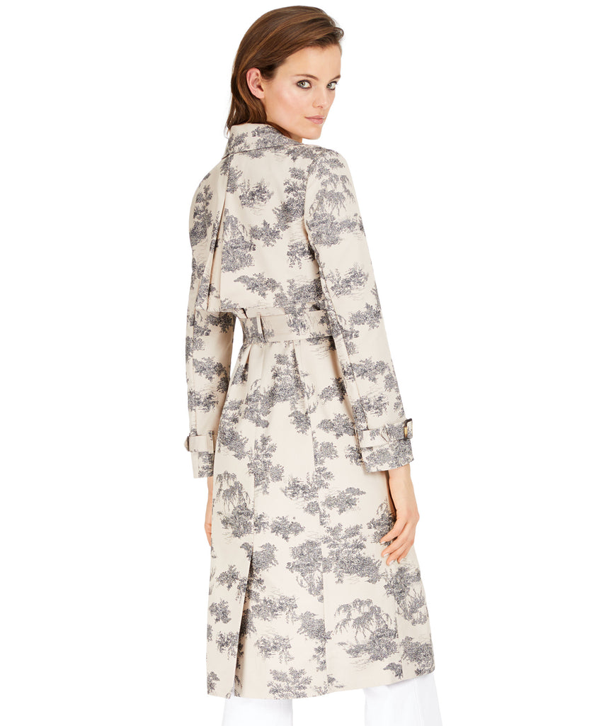 INC International Concepts Women Toile Print Trench Coat