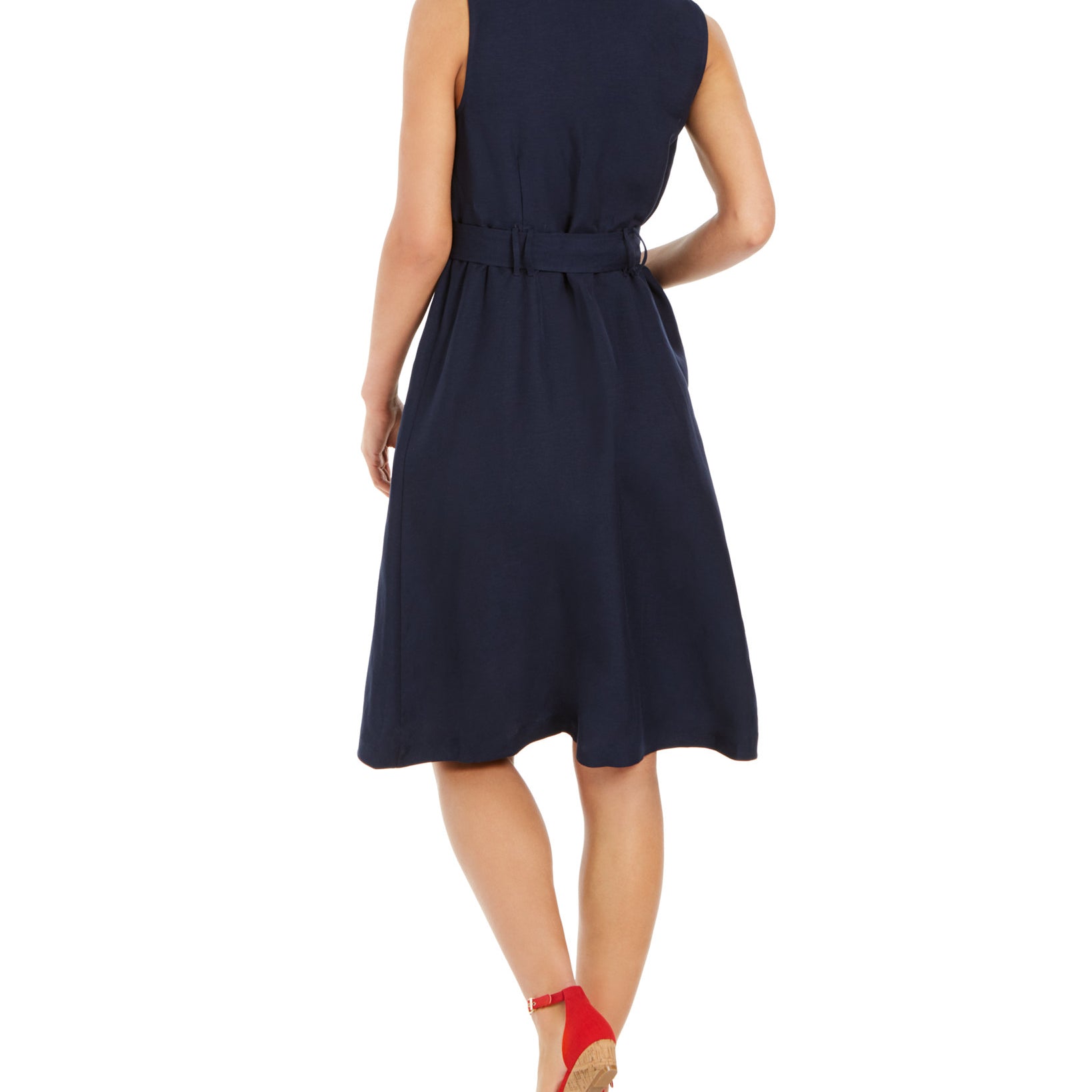 Charter Club Women Linen Blend Button Front Dress