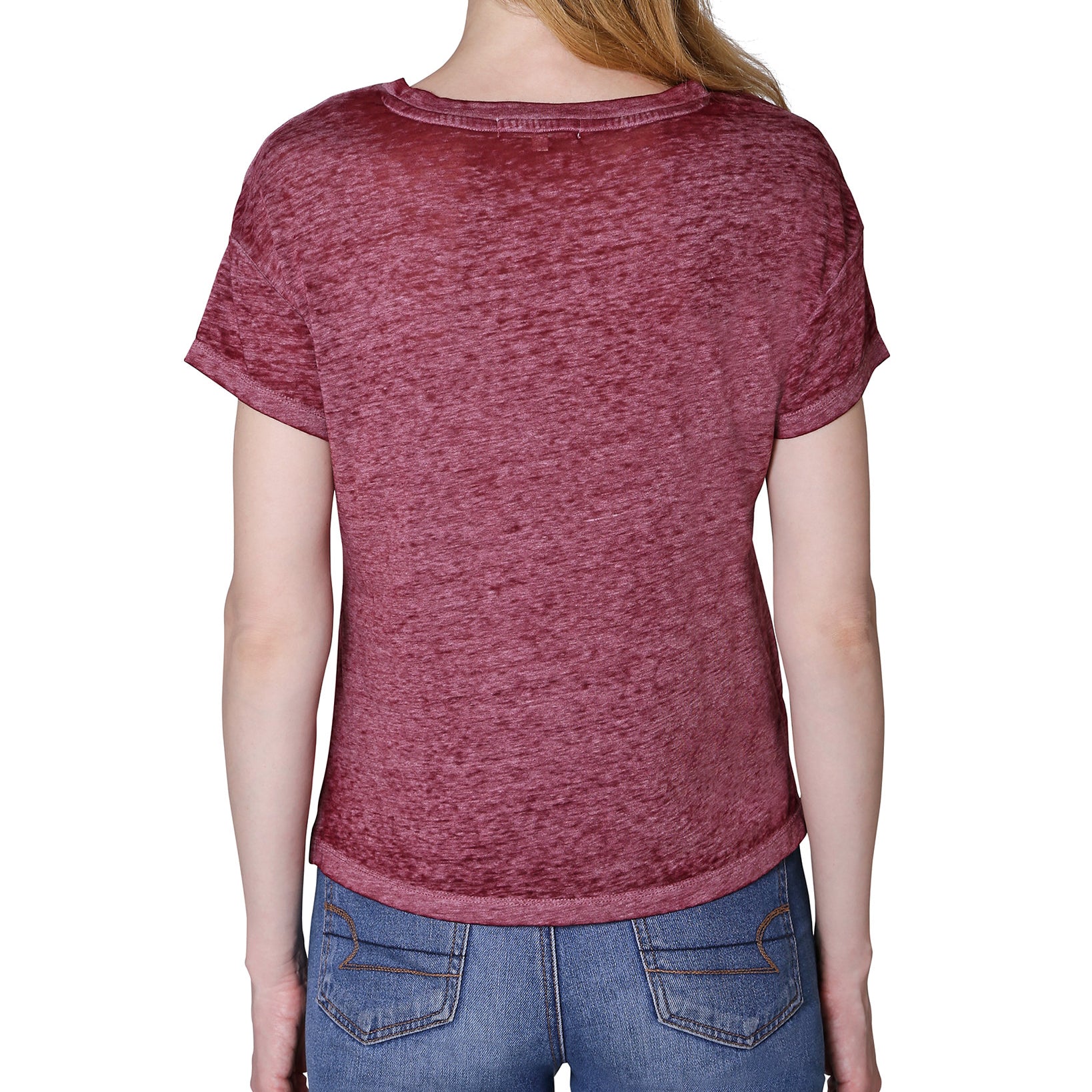 Ultra Flirt Women Crewneck Burnout T Shirt