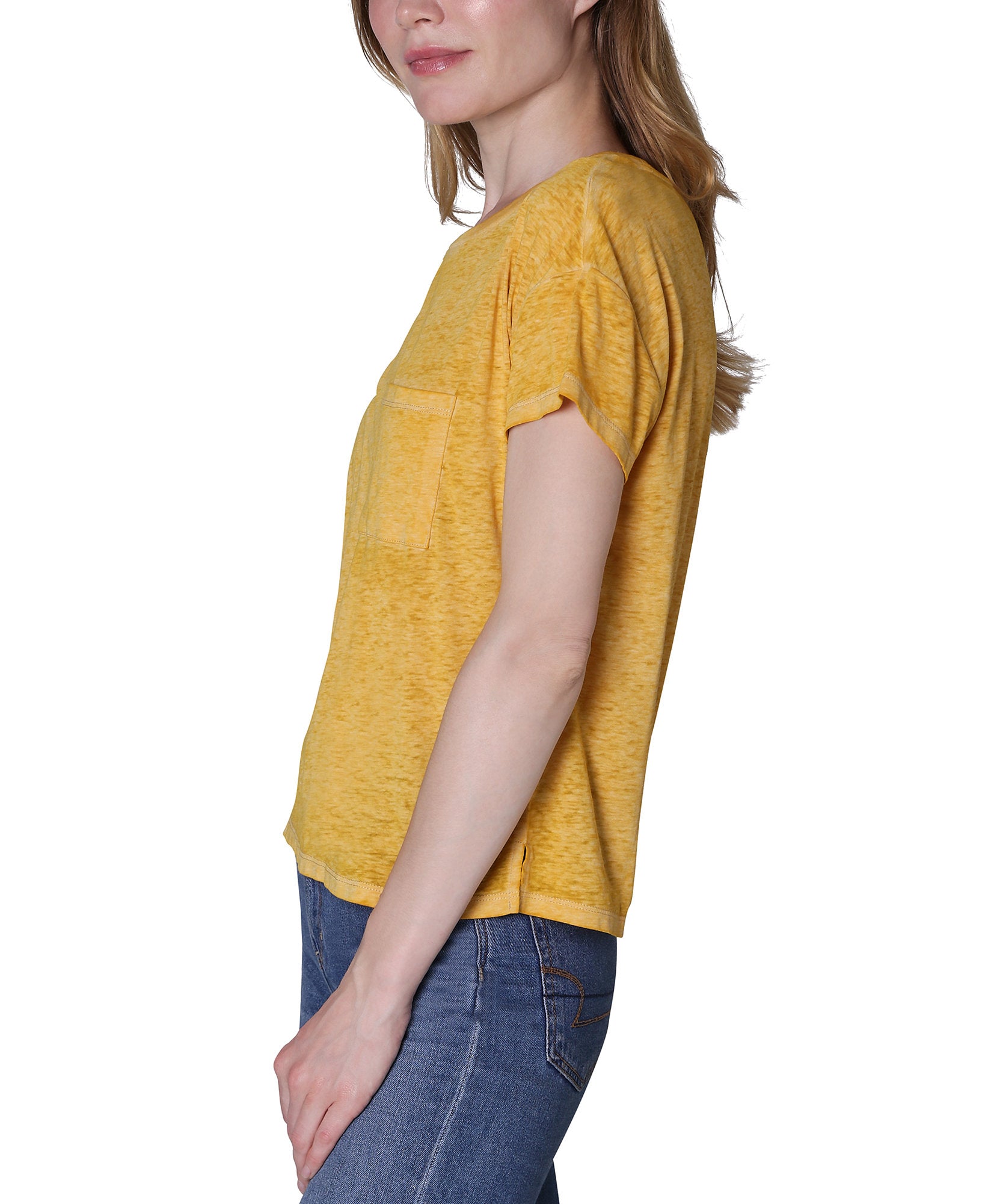 Ultra Flirt Women Crewneck Burnout T Shirt