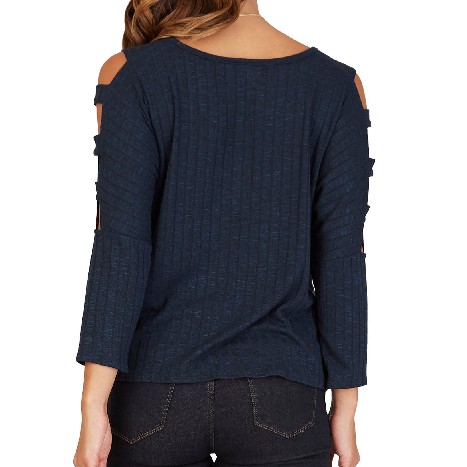 BCX Women Lattice Sleeve Top