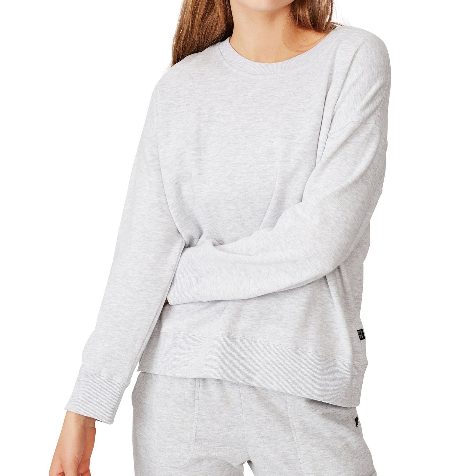 COTTON ON Women Long Sleeve Fleece Crew Sweatshirt Gray