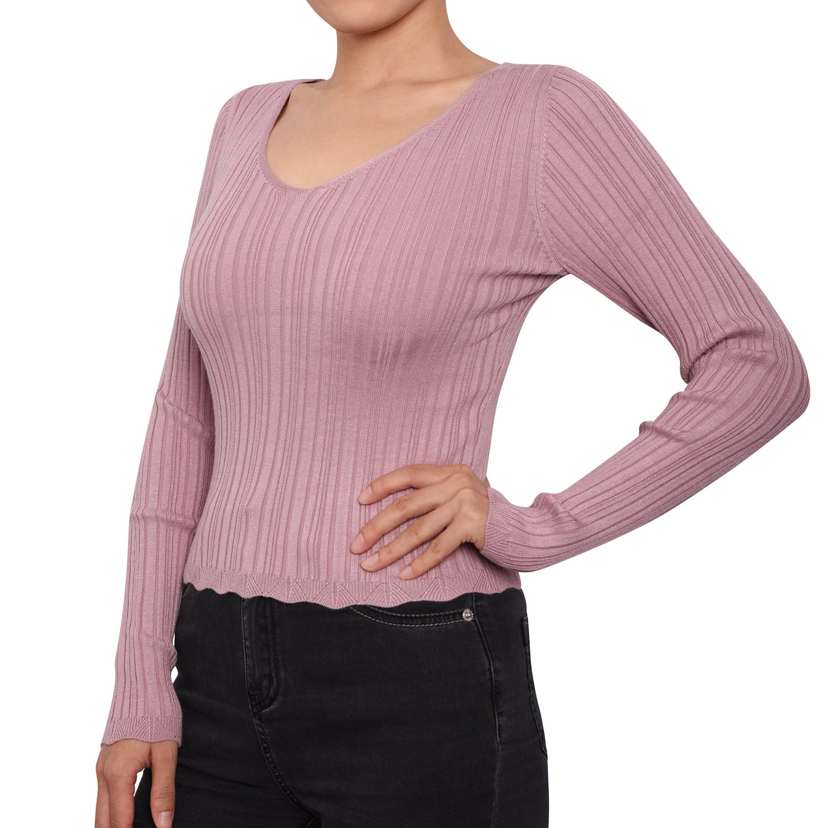 Planet Gold Women Rib Knit Strappy Back Sweater