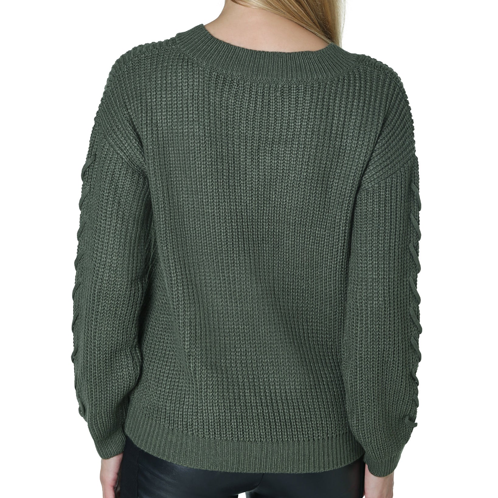 No Comment Juniors Lace Up Sweater