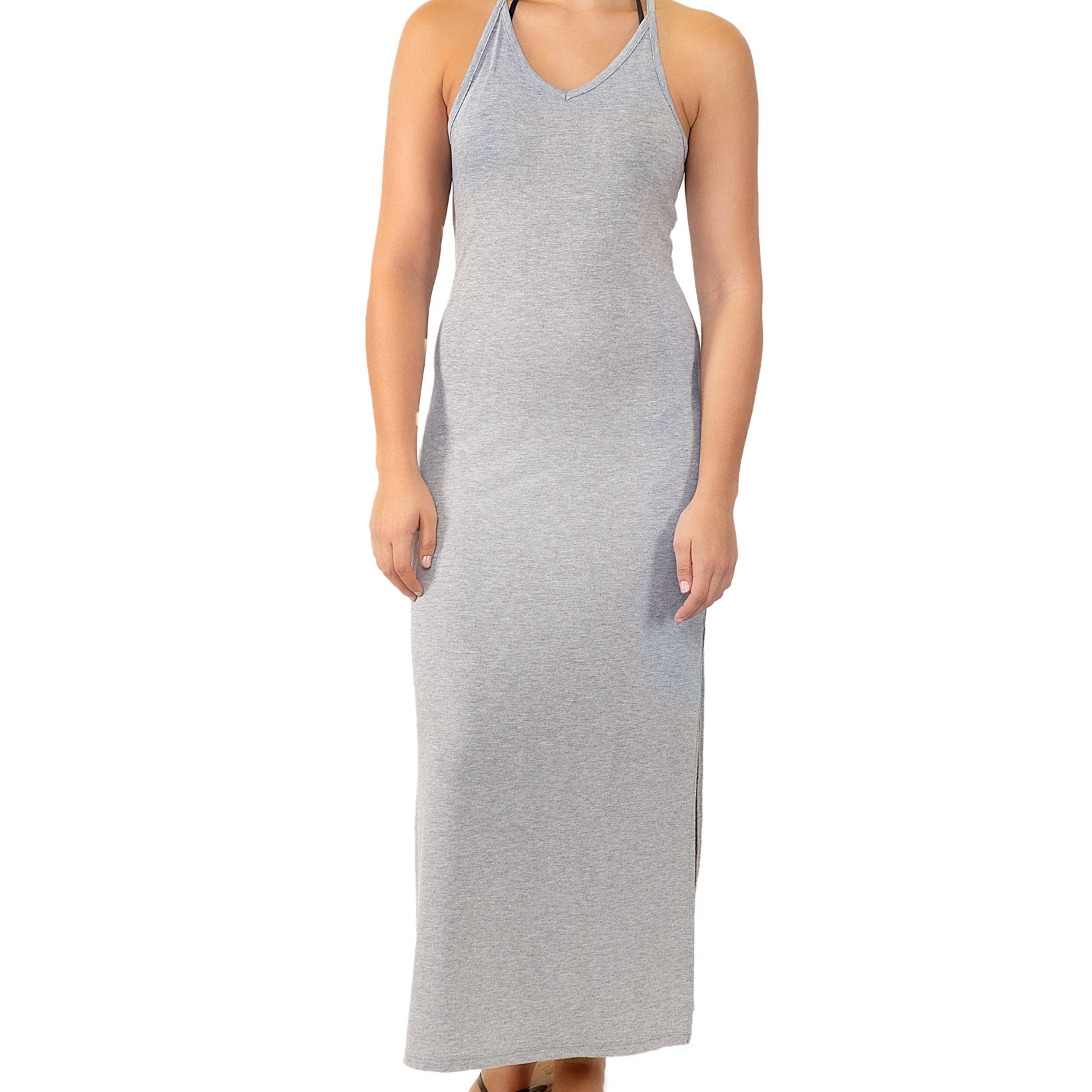 Miken Women Racerback Maxi Cover Up Heather Grey