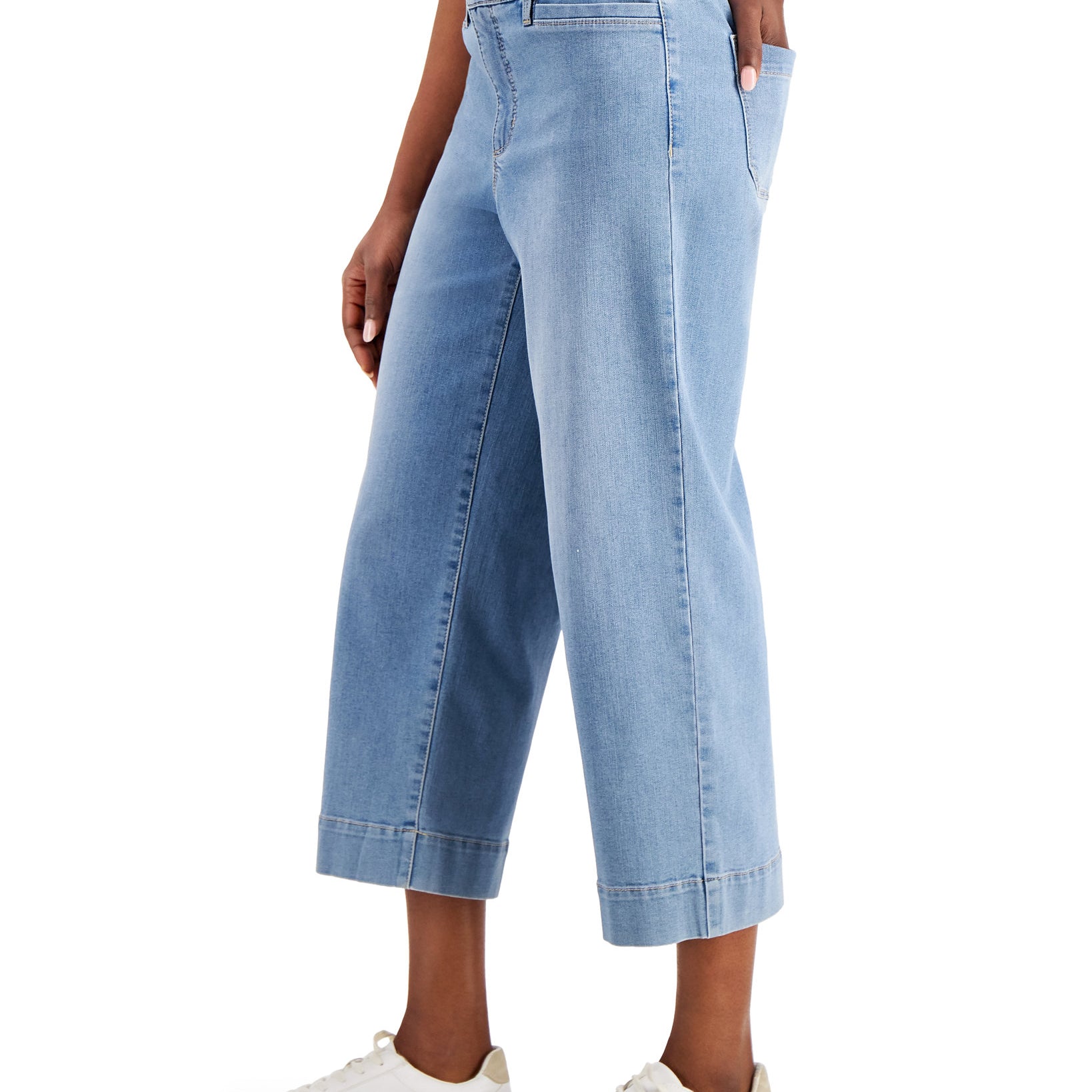 Charter Club Women Cropped Wide Leg Jeans