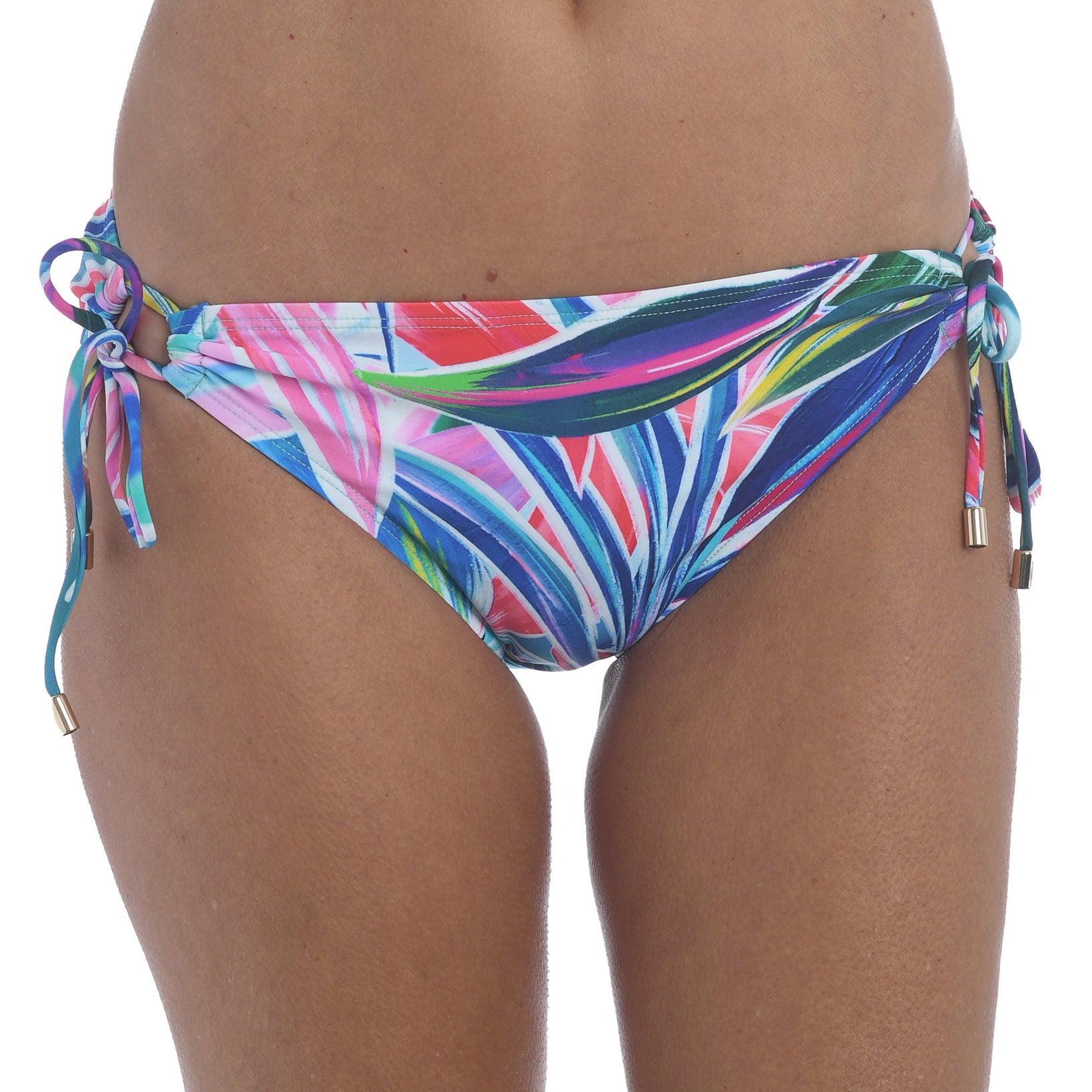 La Blanca Women Printed Adjustable Hipster Bikini Bottoms Multi