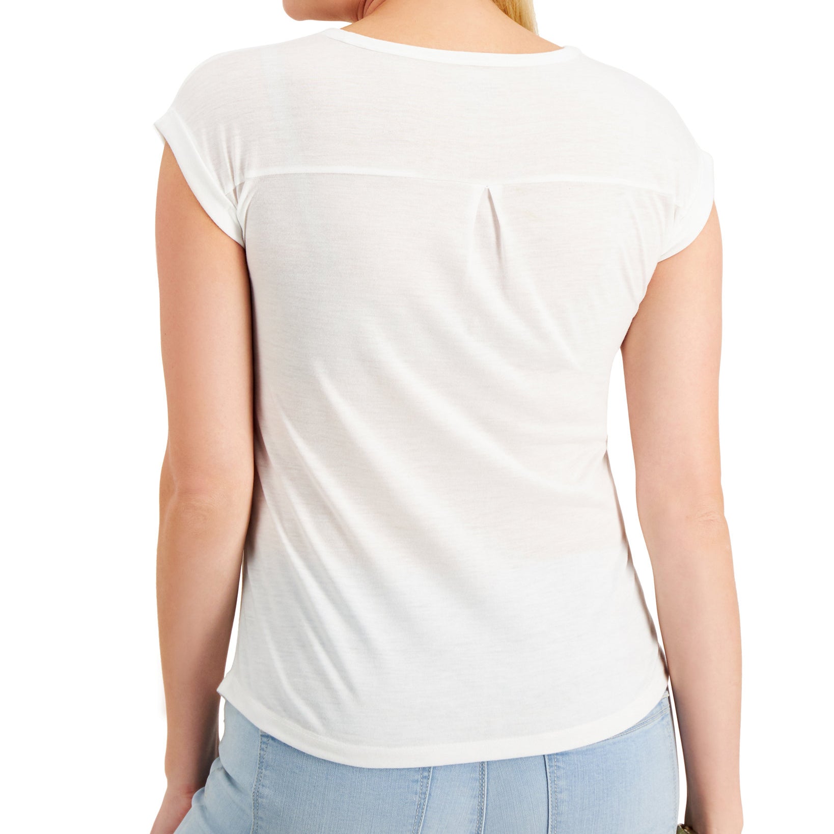 Style & Co Women Happy Stripes Graphic T Shirt