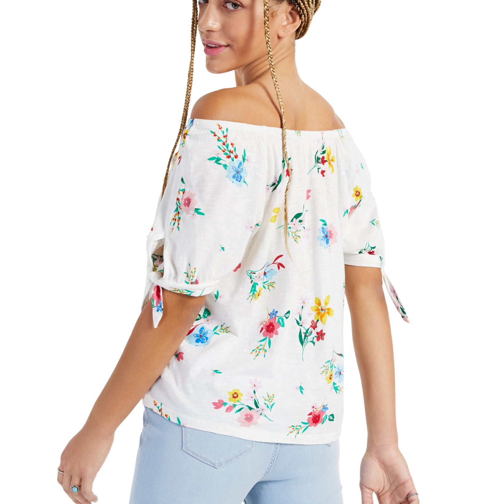 Style & Co Women Off the Shoulder Floral Top