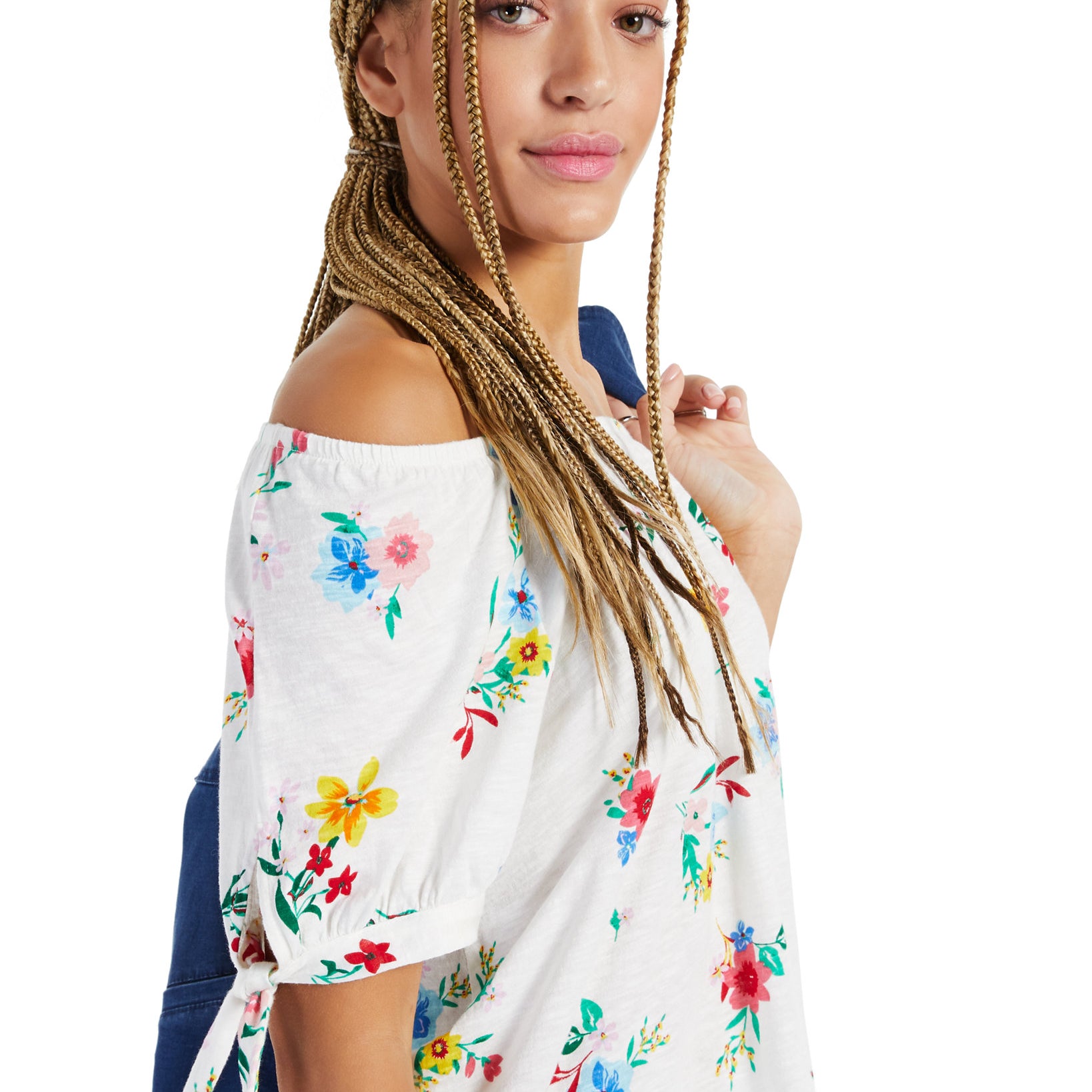 Style & Co Women Off the Shoulder Floral Top