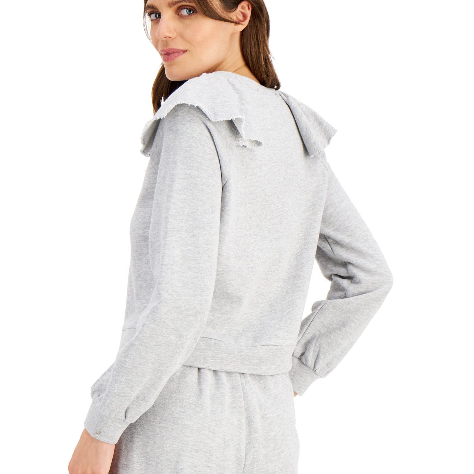 INC International Concepts Women Ruffled Sweatshirt