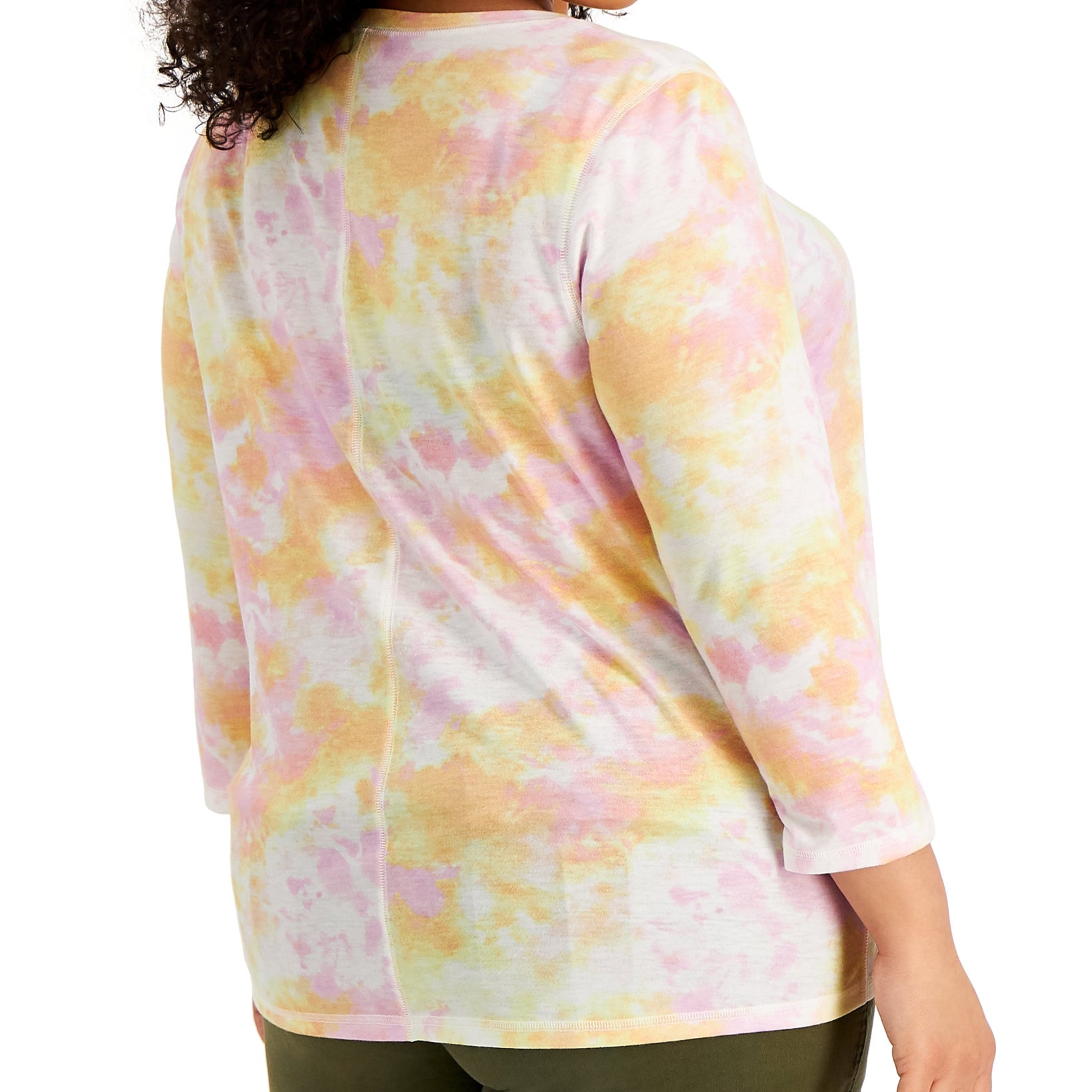Style & Co Women Plus Tie Dyed Top