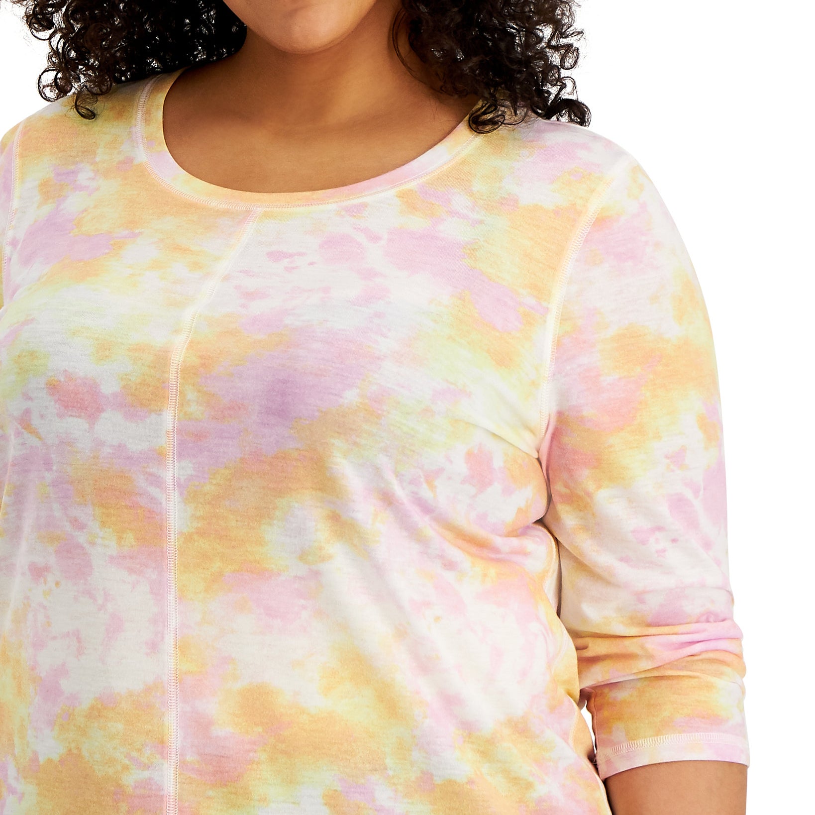 Style & Co Women Plus Tie Dyed Top