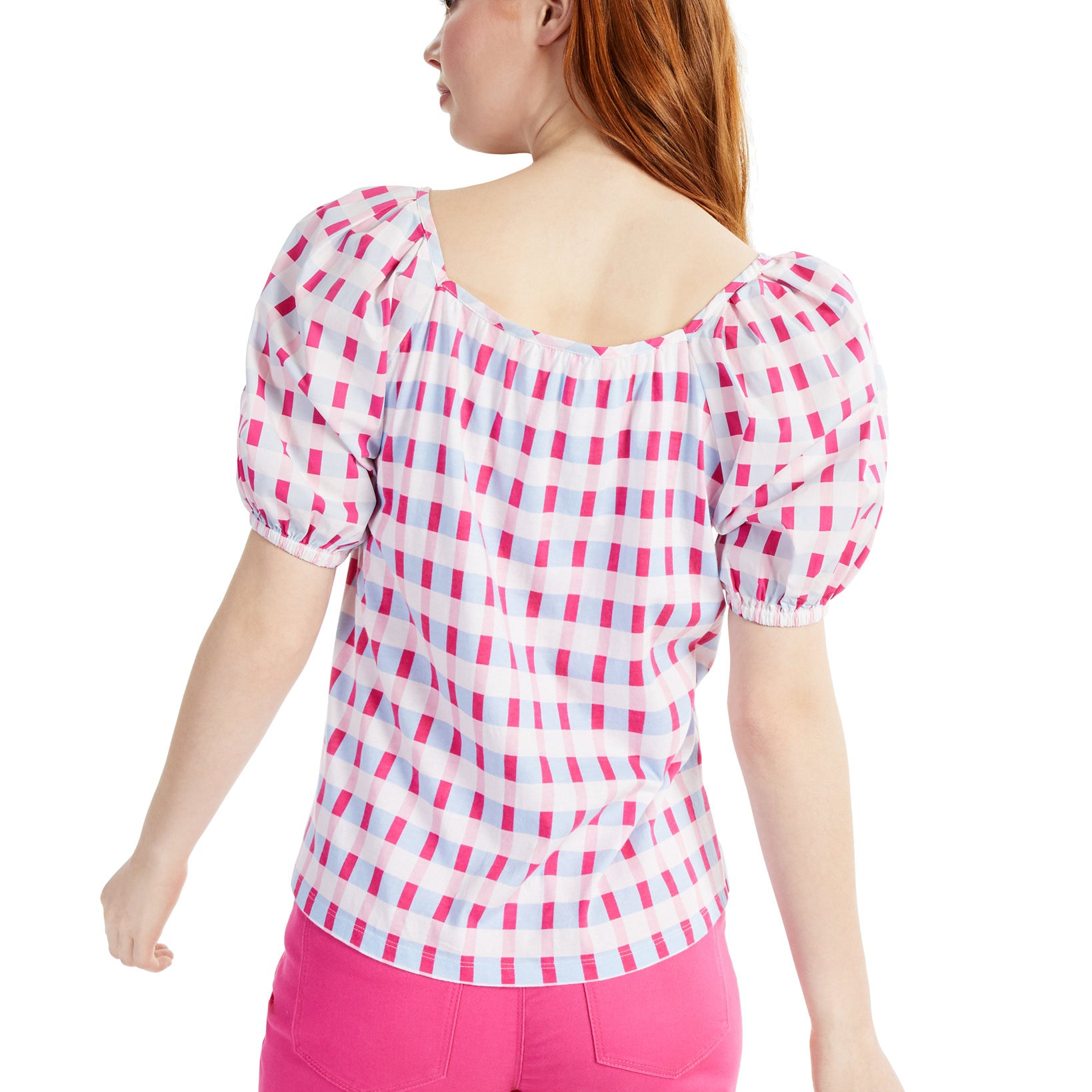 Charter Club Women Petite Gingham Top