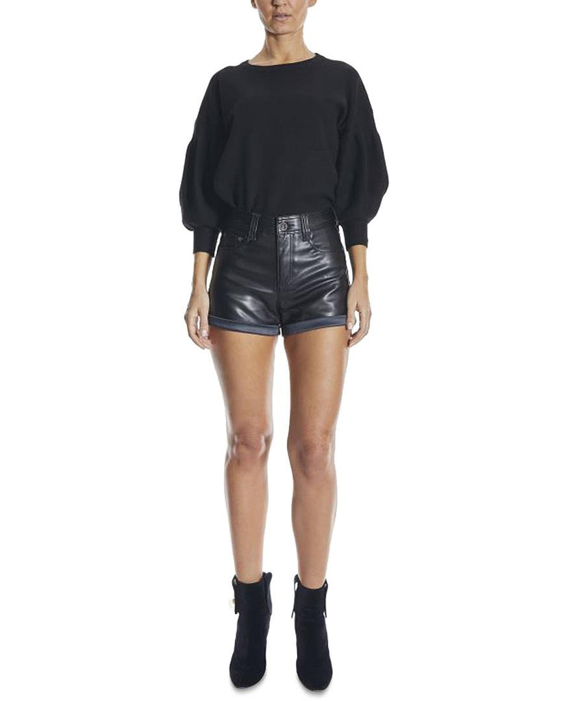 Dollhouse Women High Rise Faux Leather Shorts Black