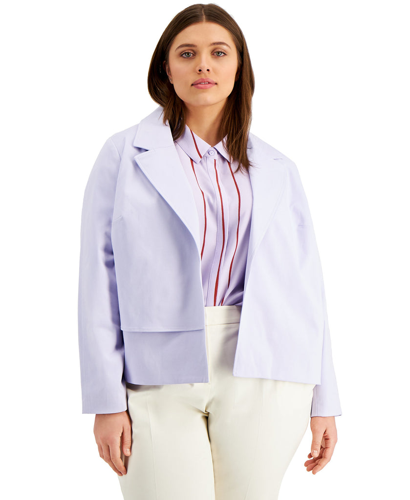 Alfani Women Plus Front Detail Jacket Lightest Lilac