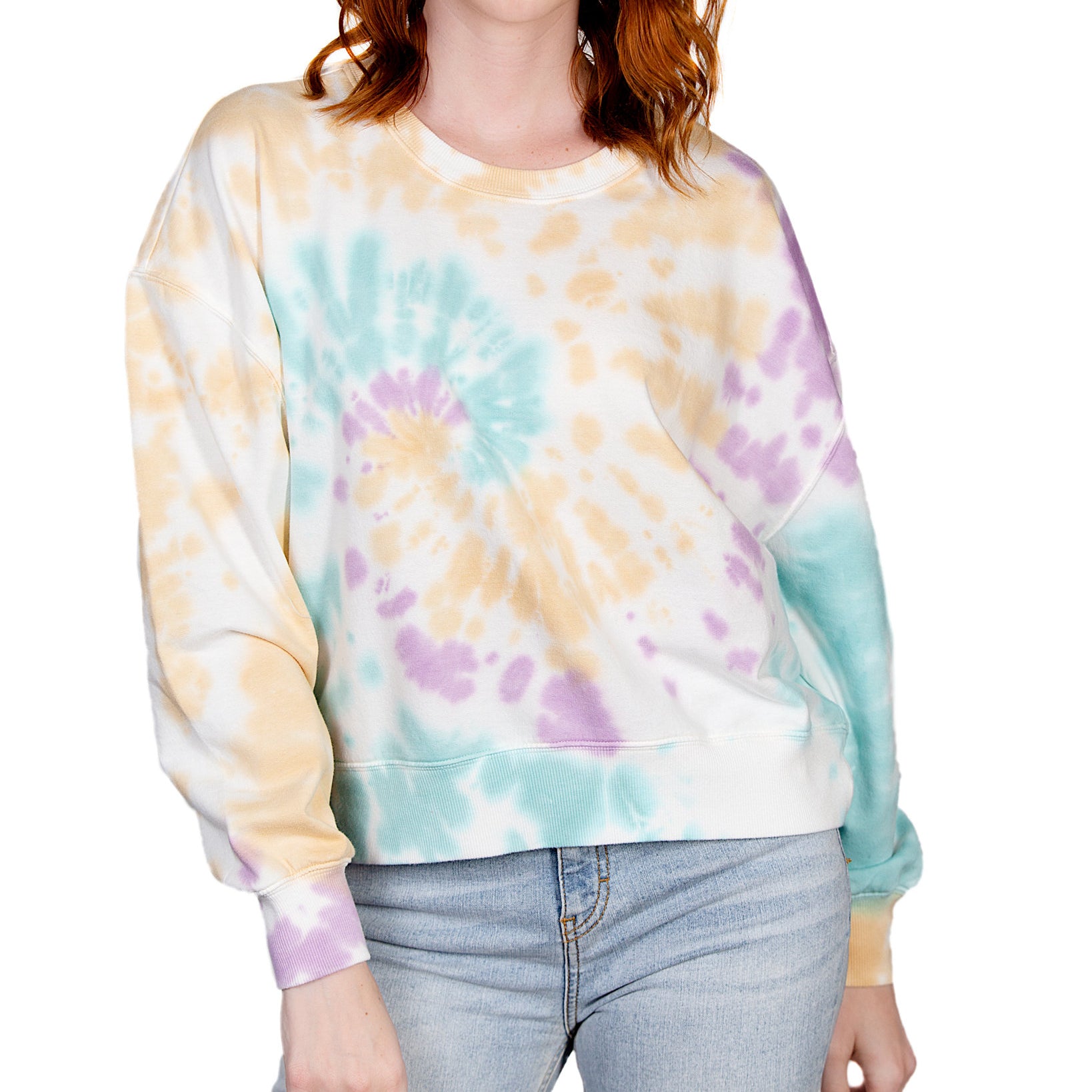 Rebellious One Women Tie Dye Sweatshirt Orchid