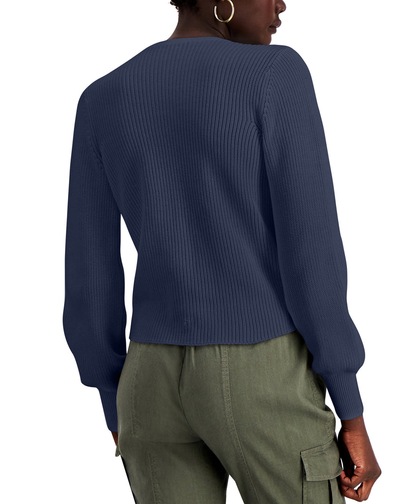 INC International Concepts Women Cotton Twist Front Sweater