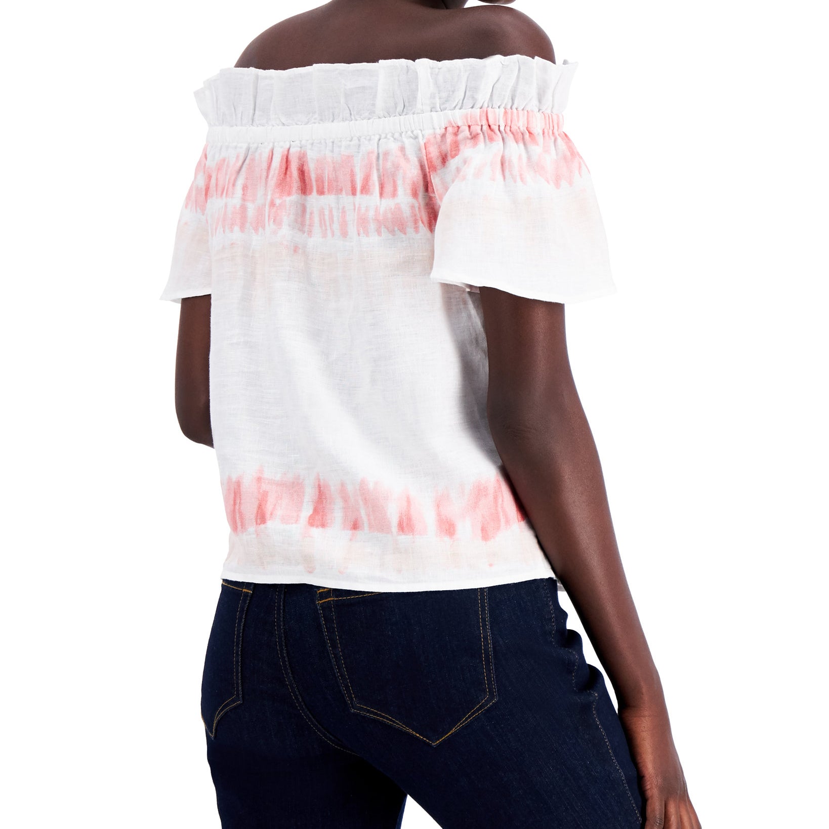 INC International Concepts Women Printed Off The Shoulder Top