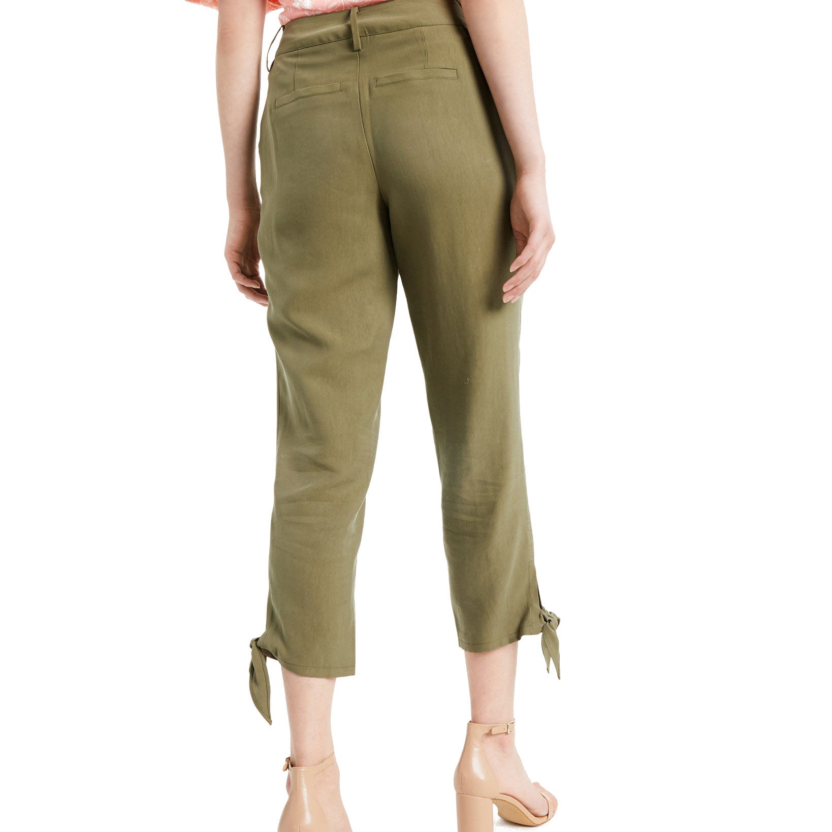 INC International Concepts Women Tapered Tie Hem Pants