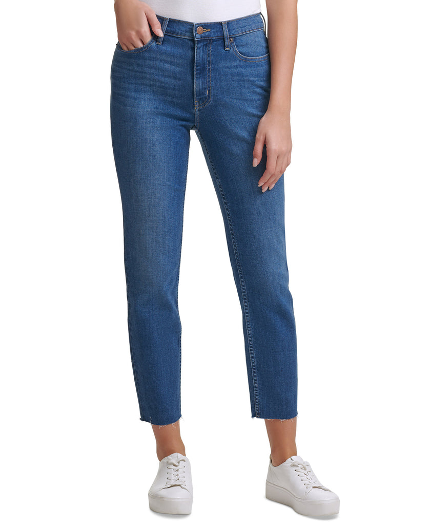 Calvin Klein Jeans Women High Rise Raw Hem Ankle Jeans Malibu