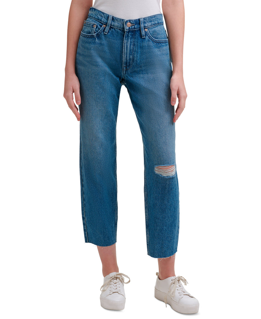 Calvin Klein Jeans Women High Rise Mom Fit Cotton Ankle Jeans Chapelton