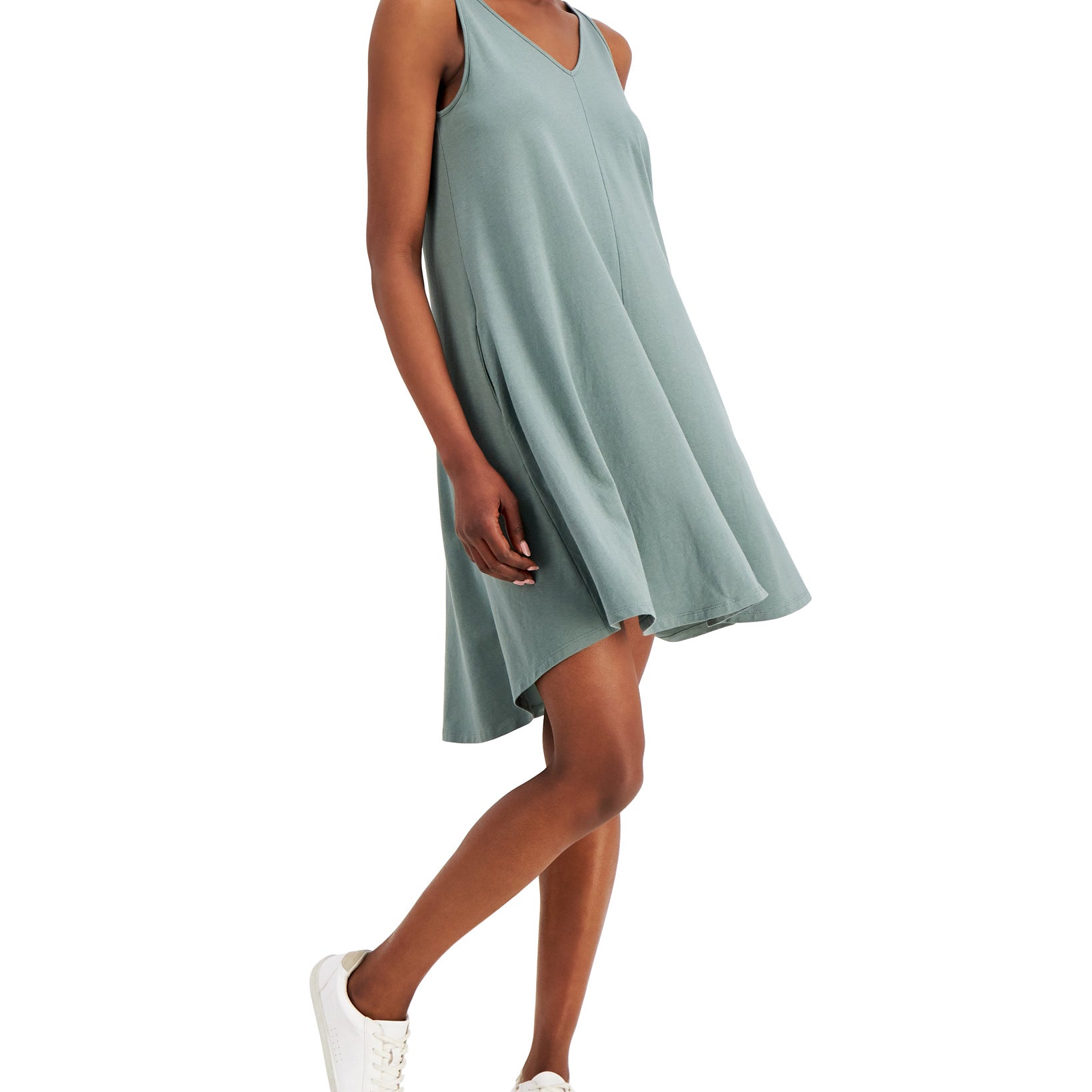 Style & Co Women Sleeveless Dress New Pale Sage