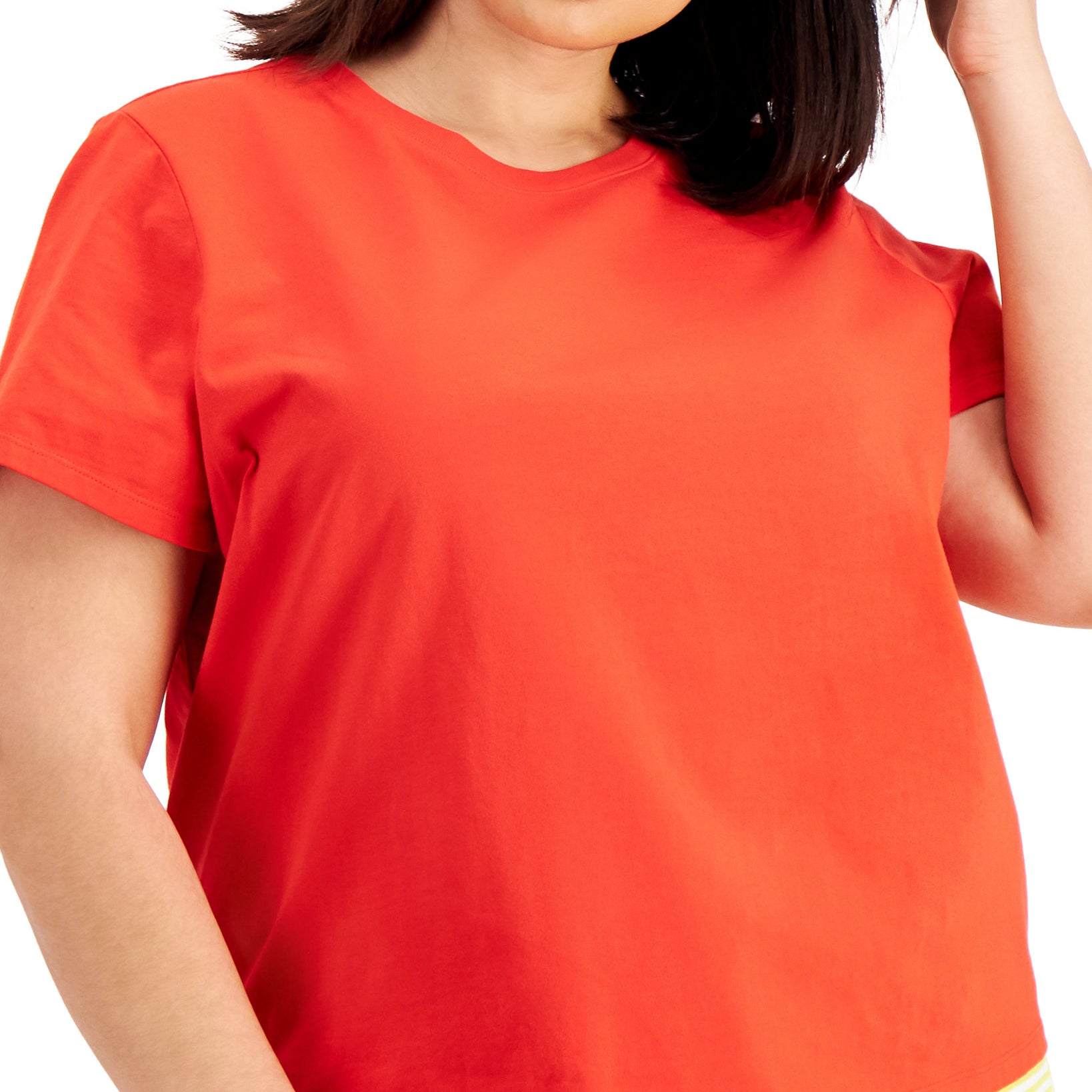 Style & Co Women Plus Solid Shrunken Top