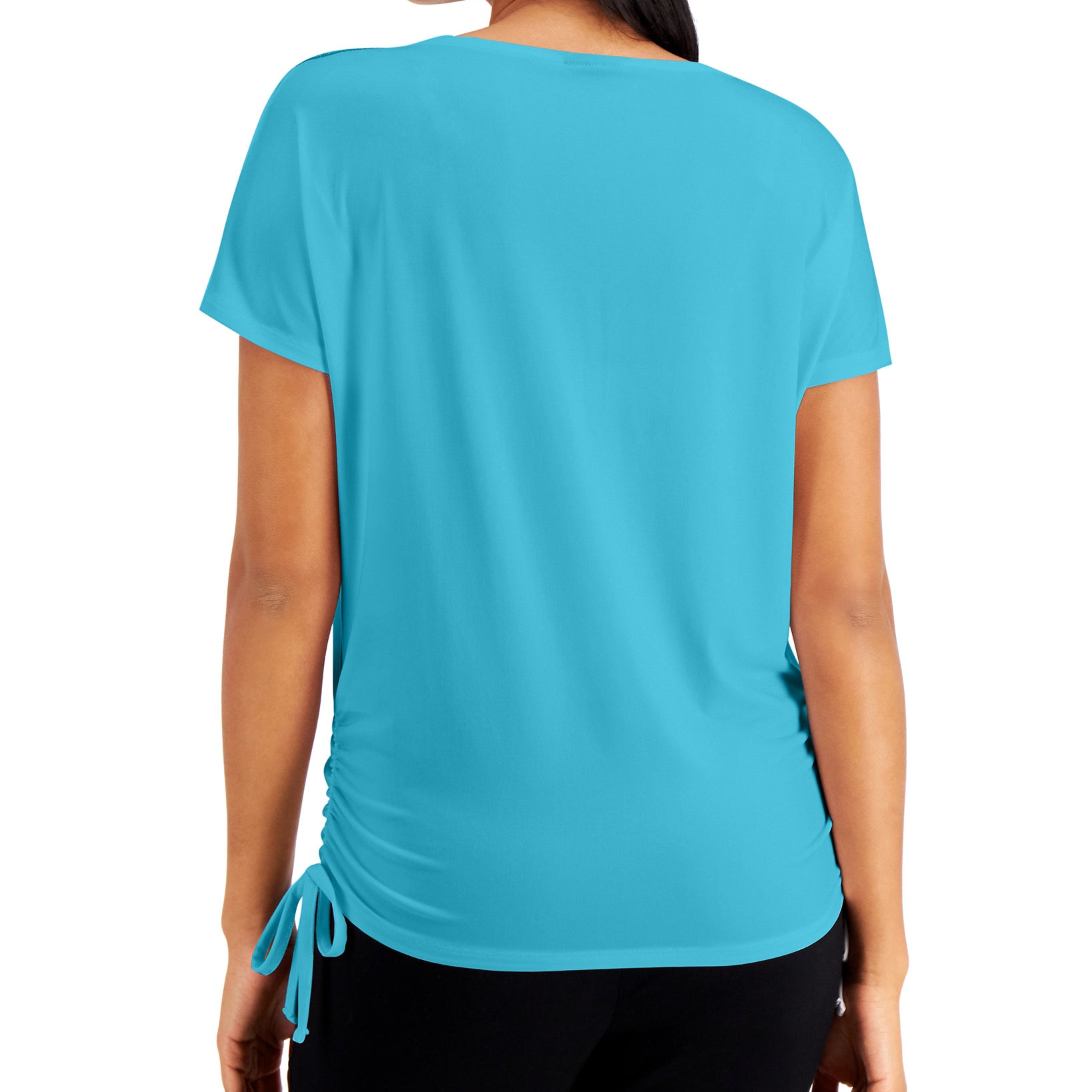 JM Collection Women Side Tie Top