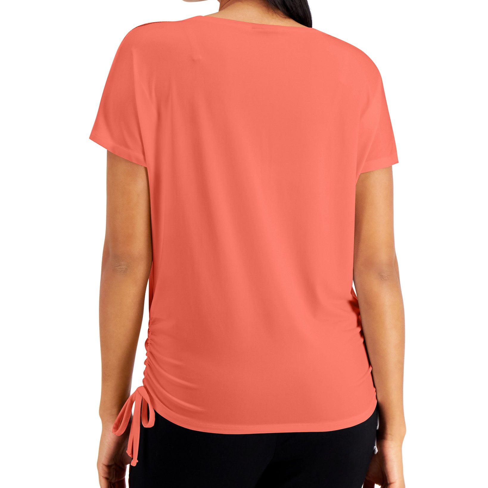 JM Collection Women Side Tie Top