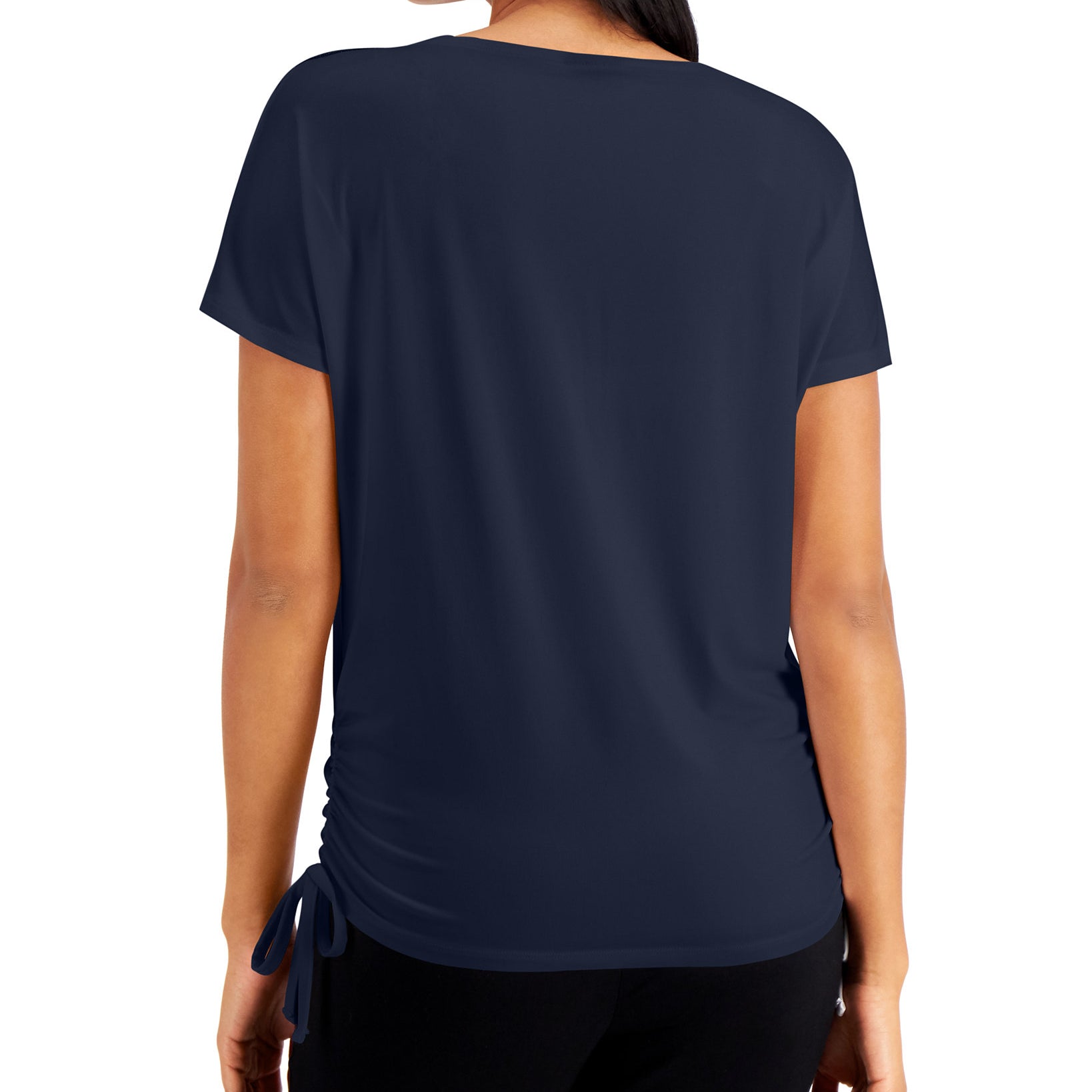 JM Collection Women Side Tie Top