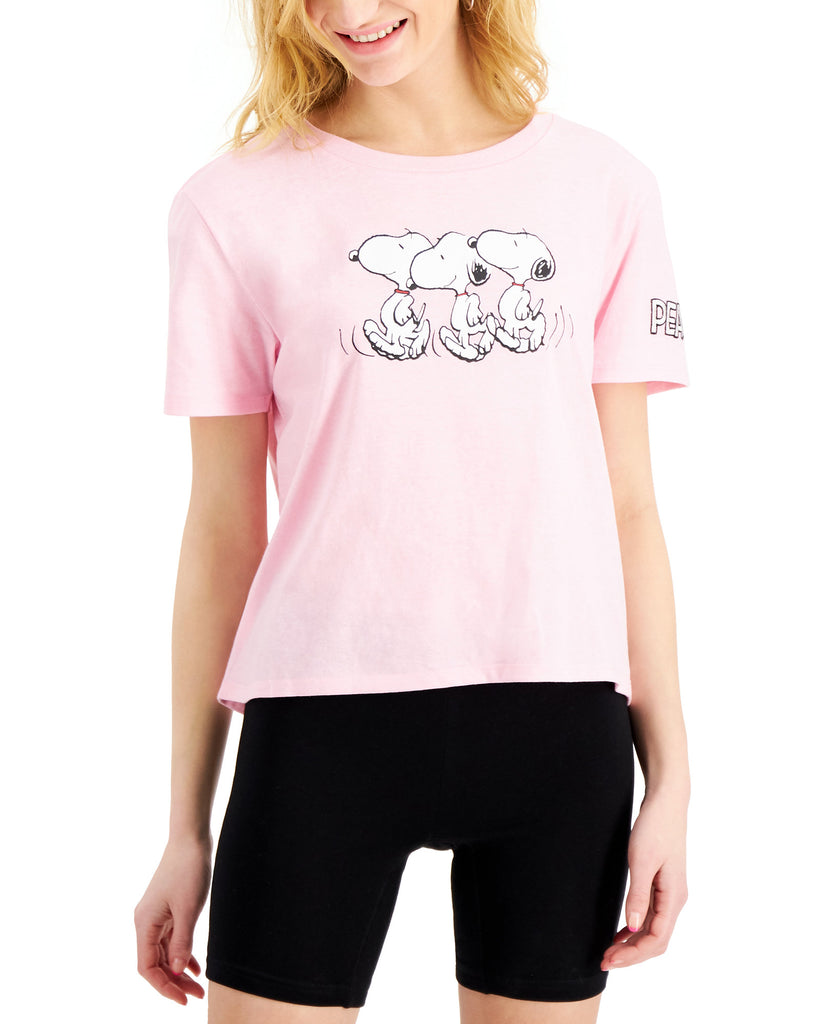Freeze 24 7 Women Peanuts Snoopy Graphic T Shirt Pink