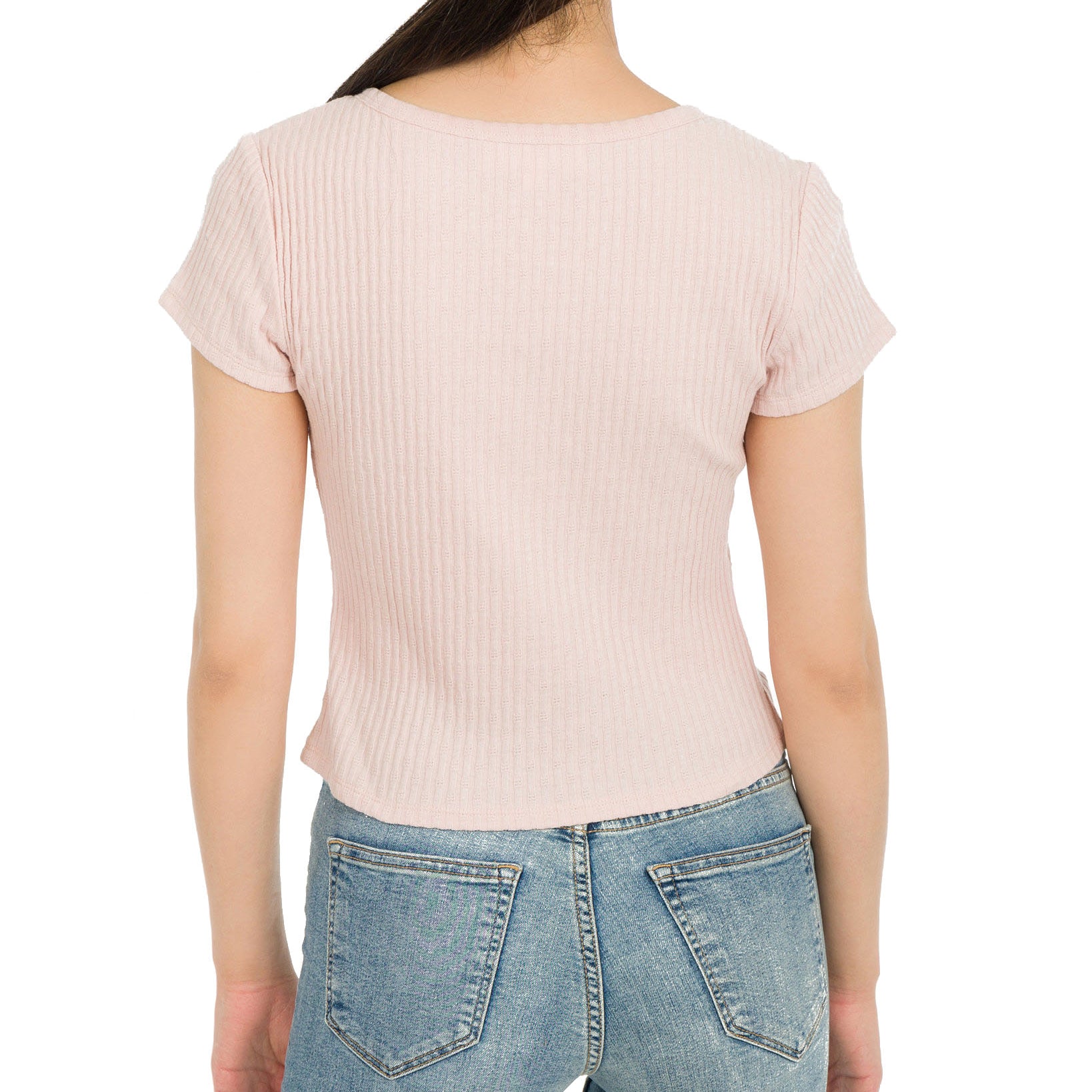 Hippie Rose Women Textured Button Front Top