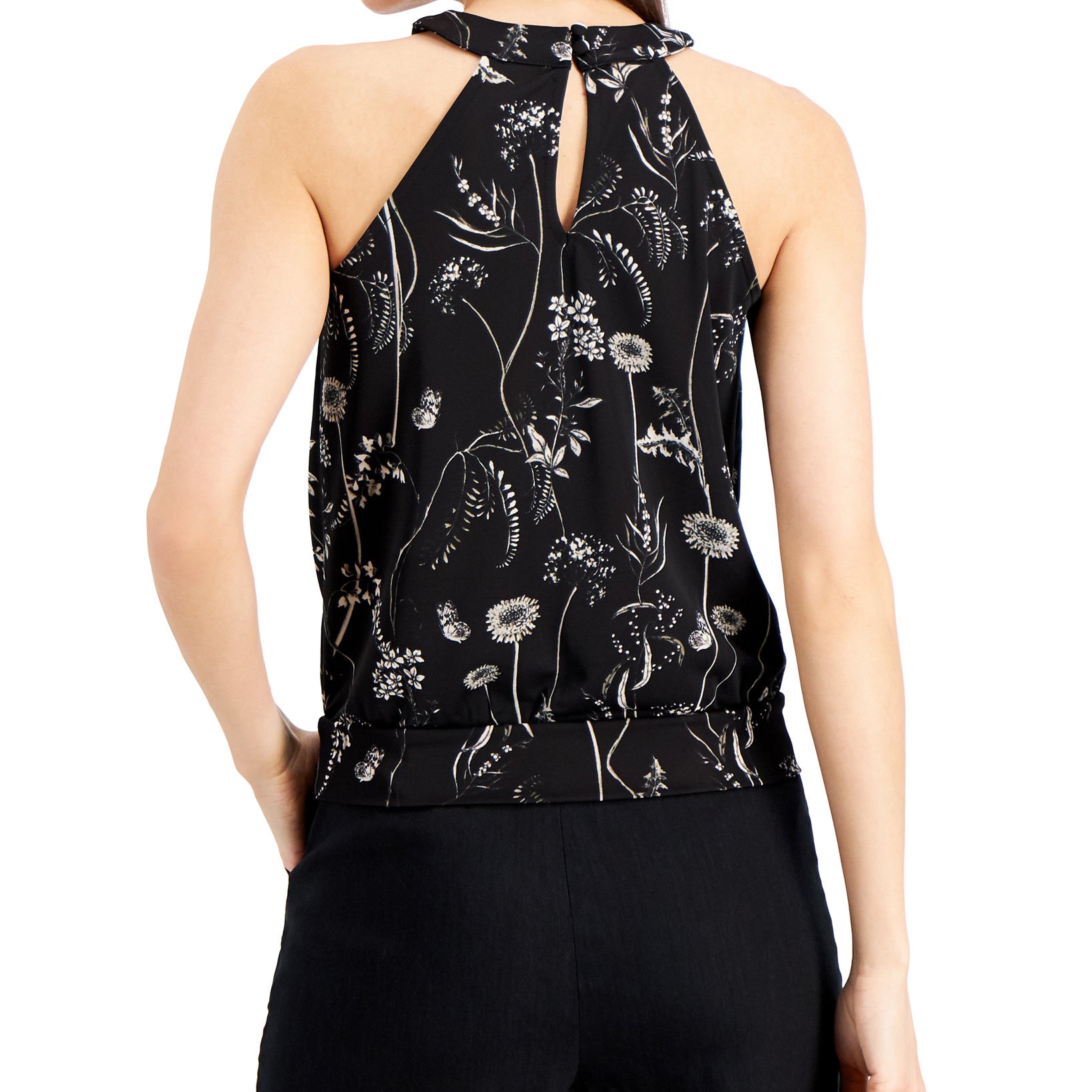 INC International Concepts Women Printed Halter Top