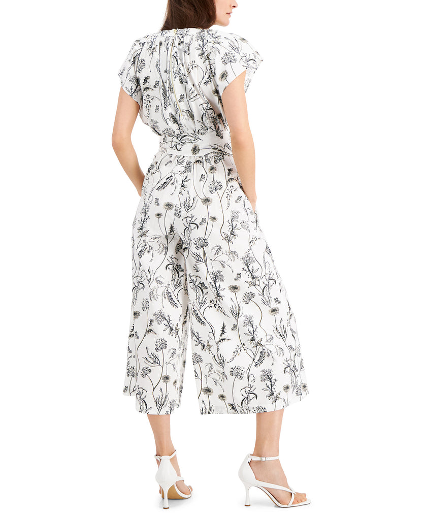 INC International Concepts Women Cotton Floral Print Jumpsuit