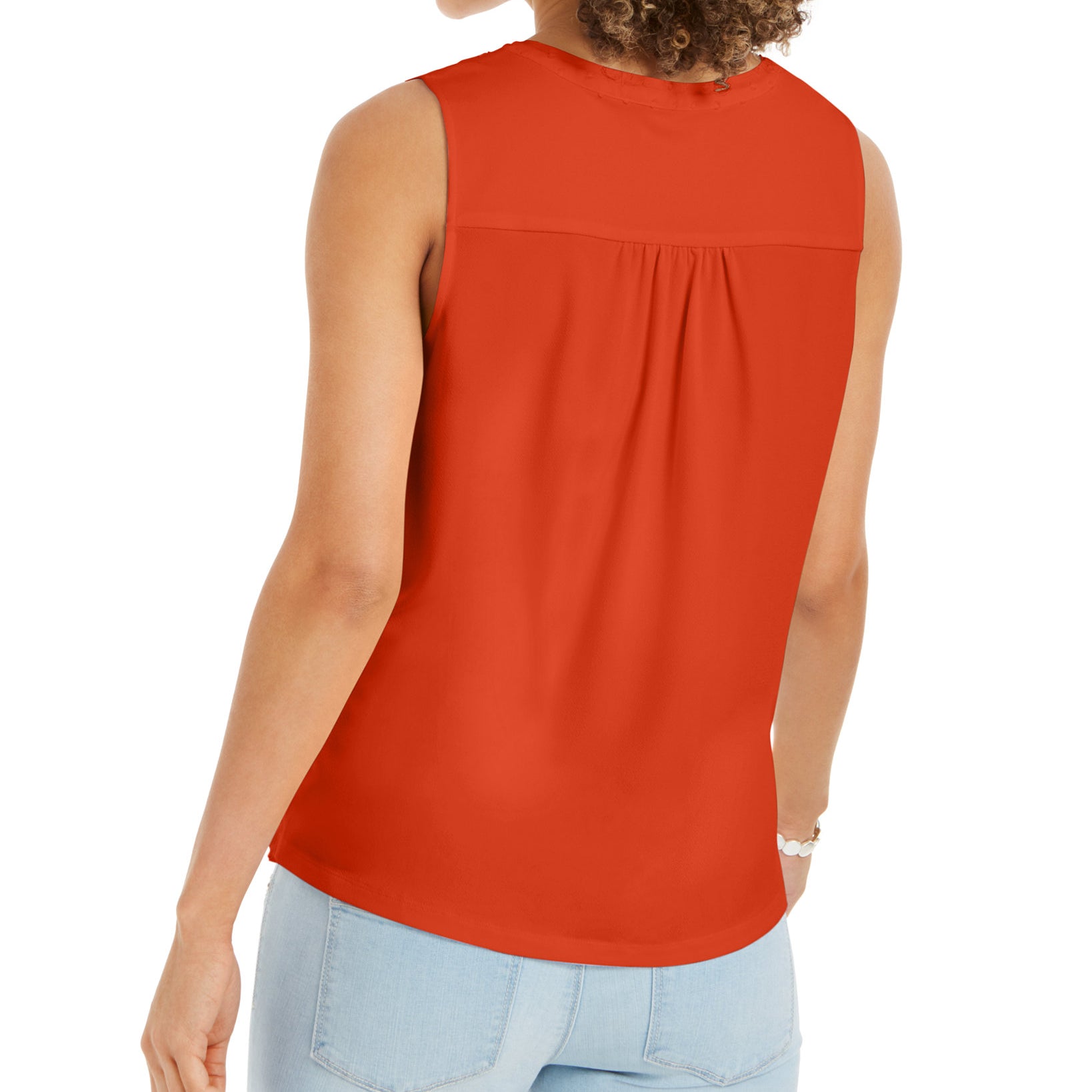 Charter Club Women Petite Pleated Clip Dot Top