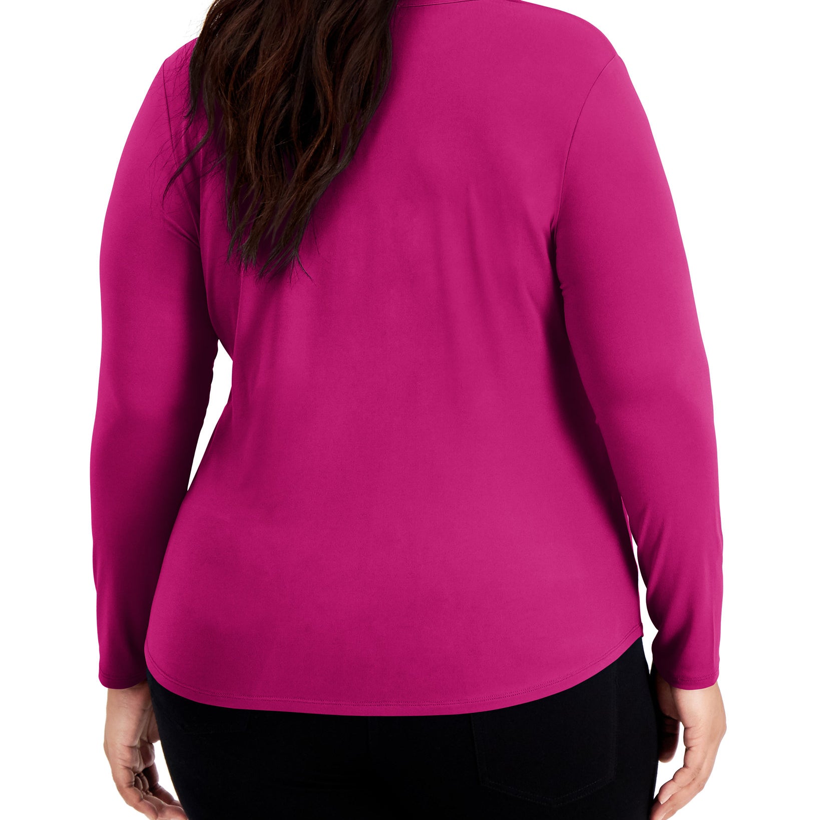 INC International Concepts Women Plus Zip Pocket Top