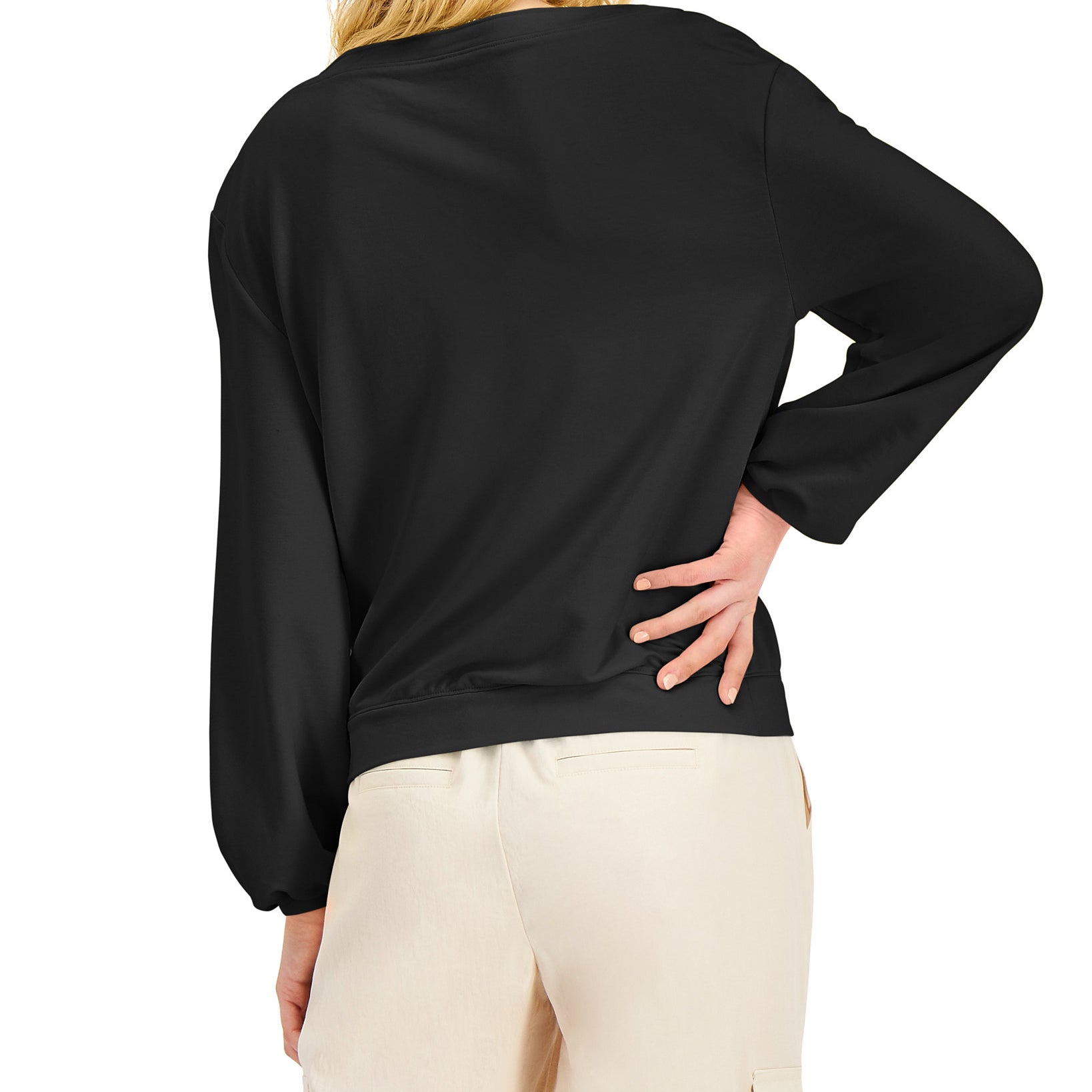 INC International Concepts Women EARTH Drop Shoulder Sweatshirt
