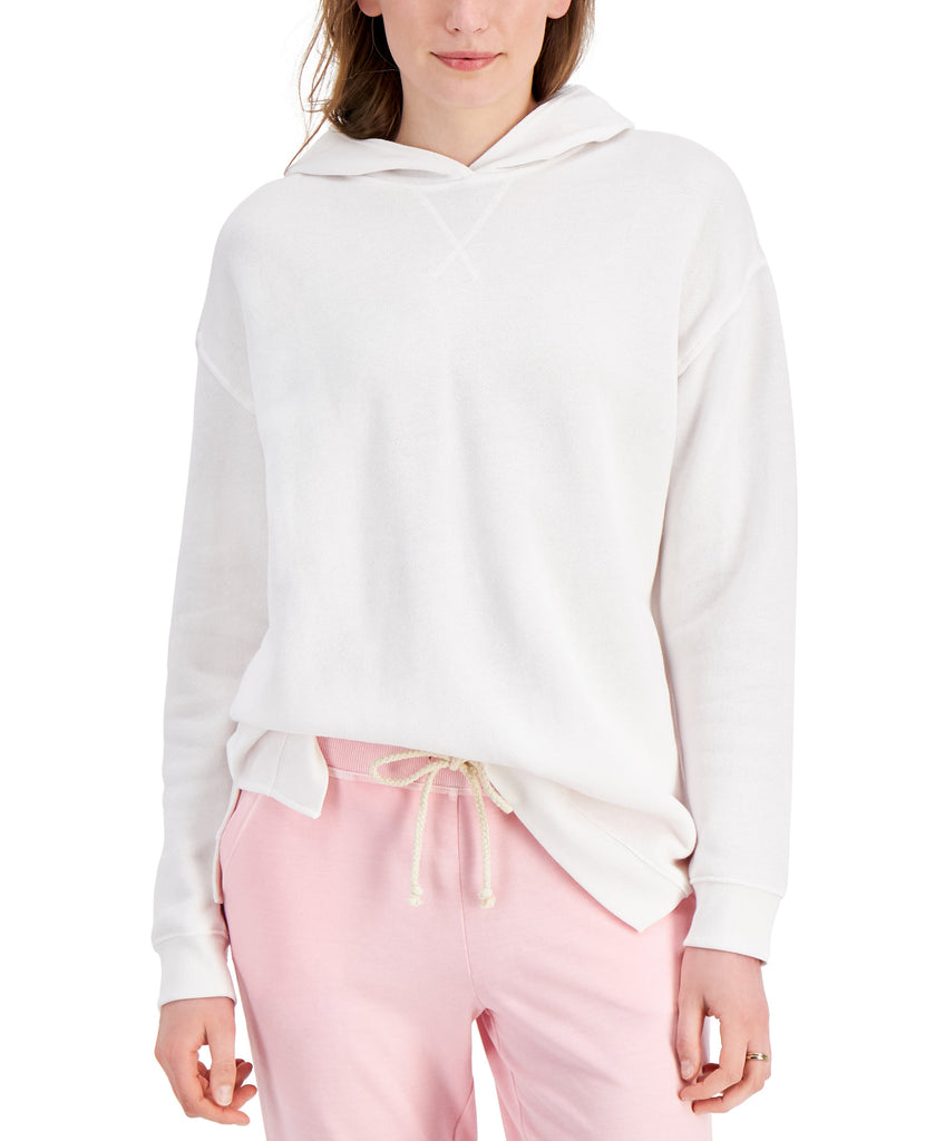 Style & Co Women Hoodie Sweatshirt Bright White