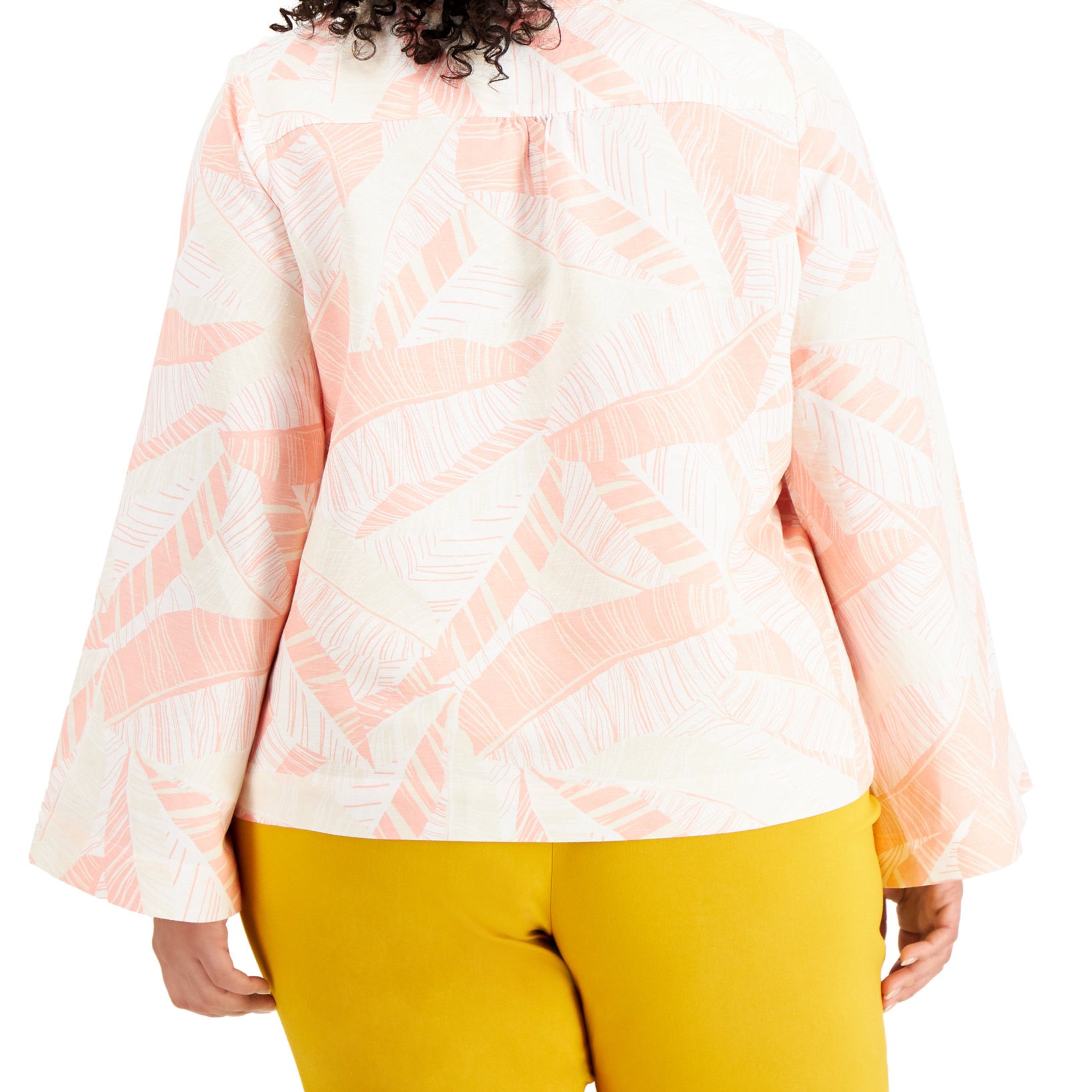 Alfani Women Plus Printed V Neck Top