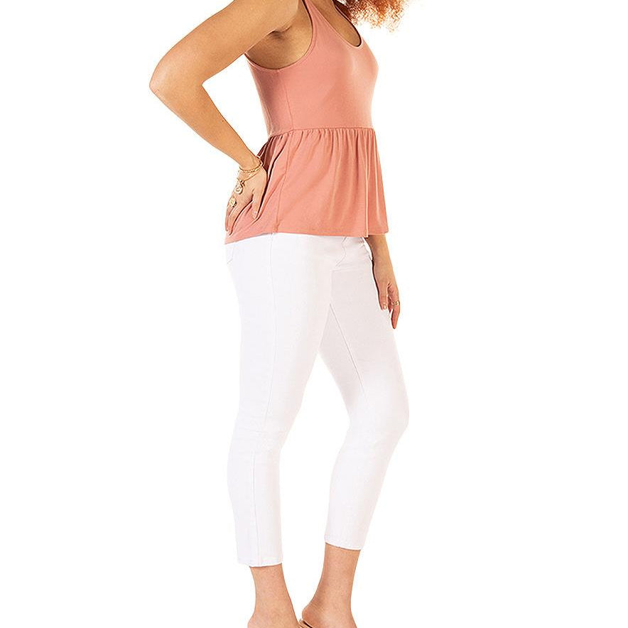 Black Tape Women Soft Peplum Knit Cami Top