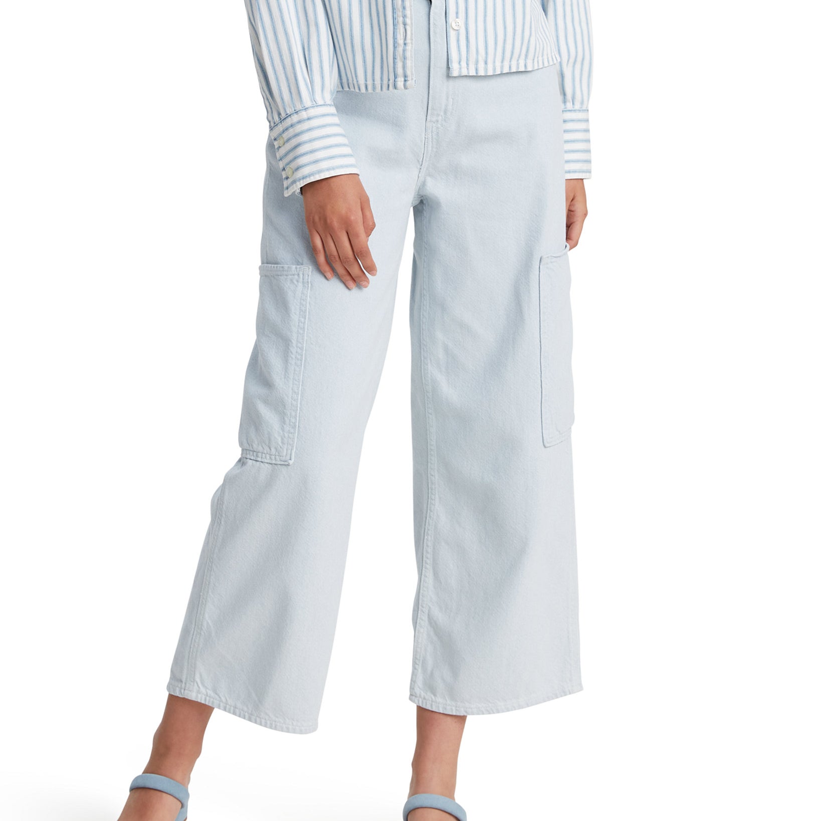 Levis Women Cropped Wide Leg Utility Jeans Waste Not