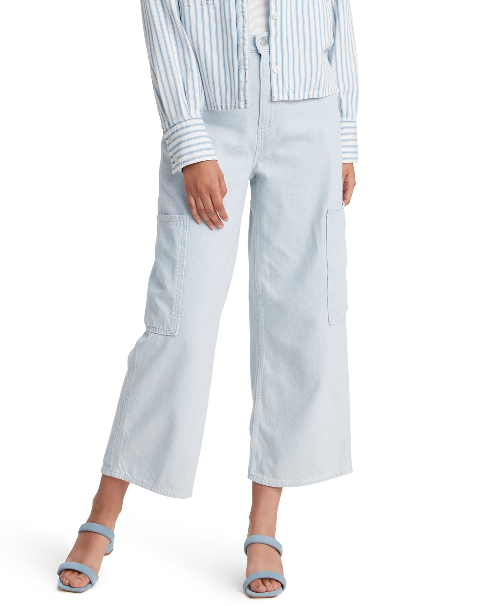 Levis Women Cropped Wide Leg Utility Jeans Waste Not