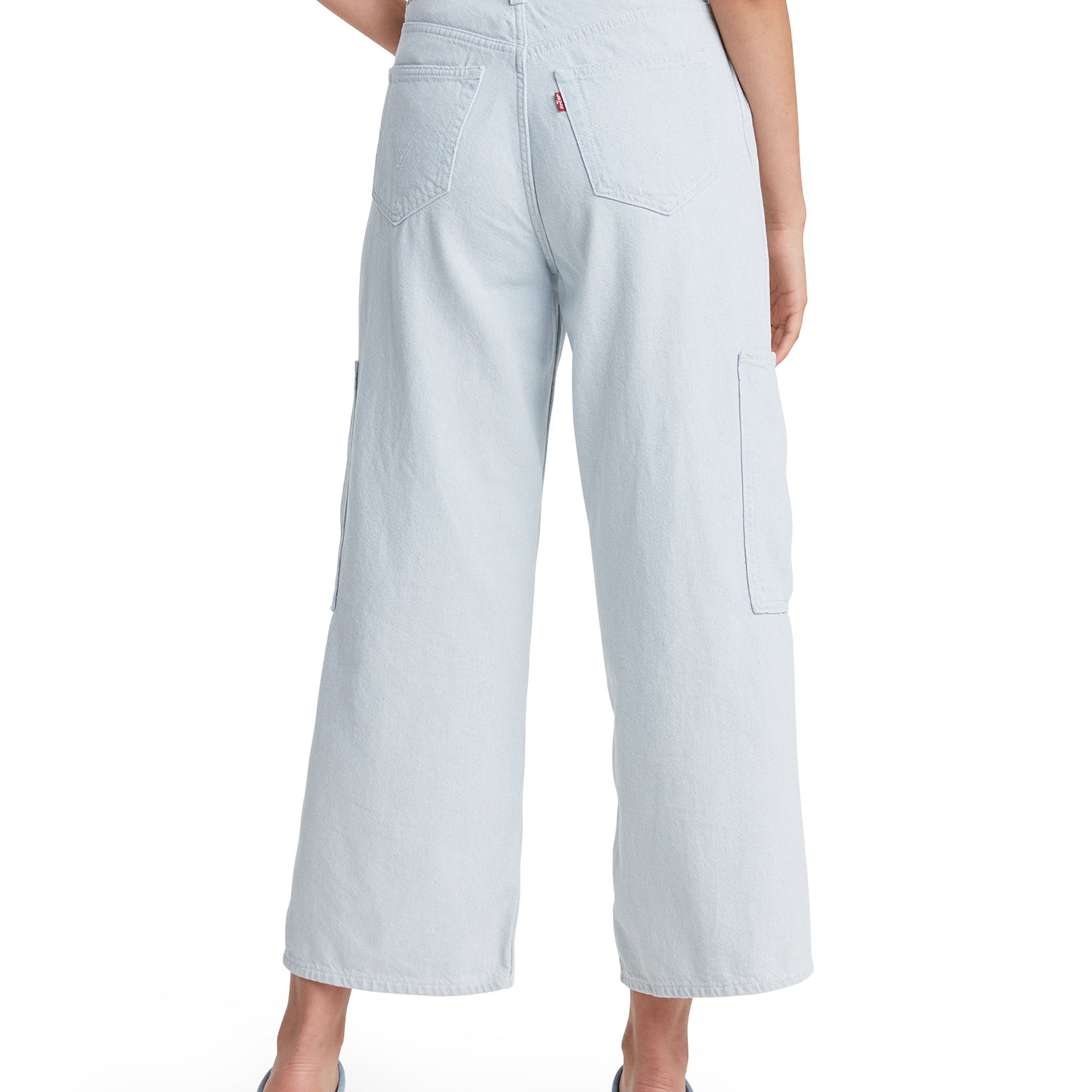 Levis Women Cropped Wide Leg Utility Jeans